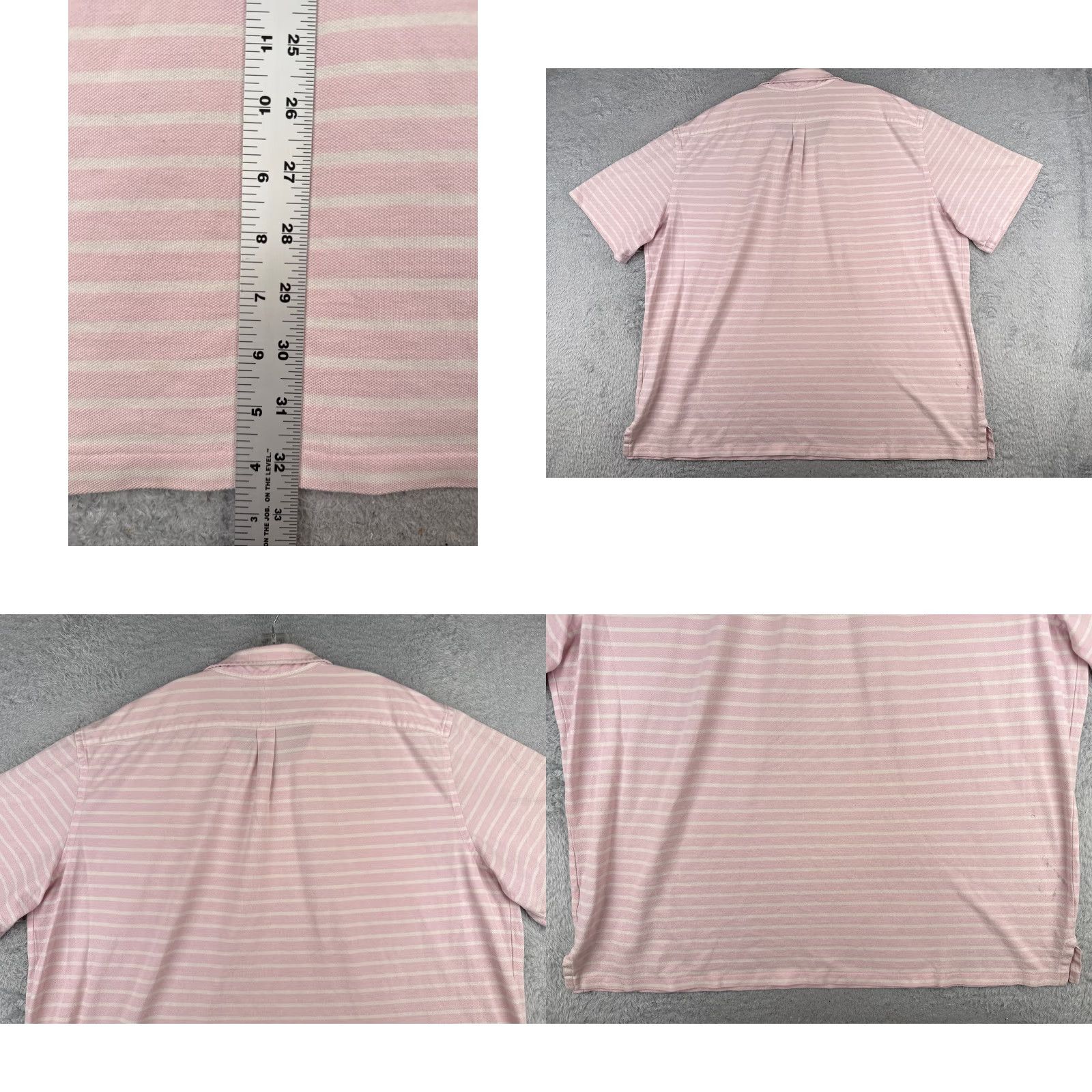 Ralph Lauren Ralph Lauren Polo Shirt Men 3XL XXXL Tall Pink White Stripe Cotton Oxford READ Size US XXL / EU 58 / 5 - 9 Thumbnail