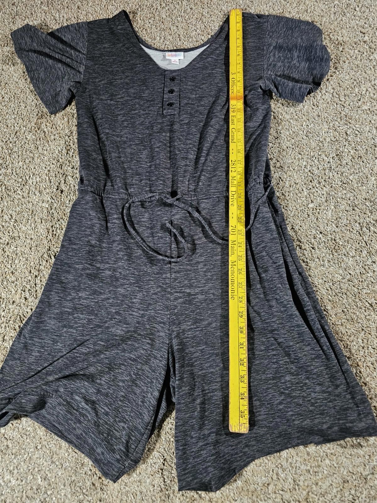 Other Lularoe Heather Gray S Romper Jumper Size 28" / US 6 / IT 42 - 4 Thumbnail