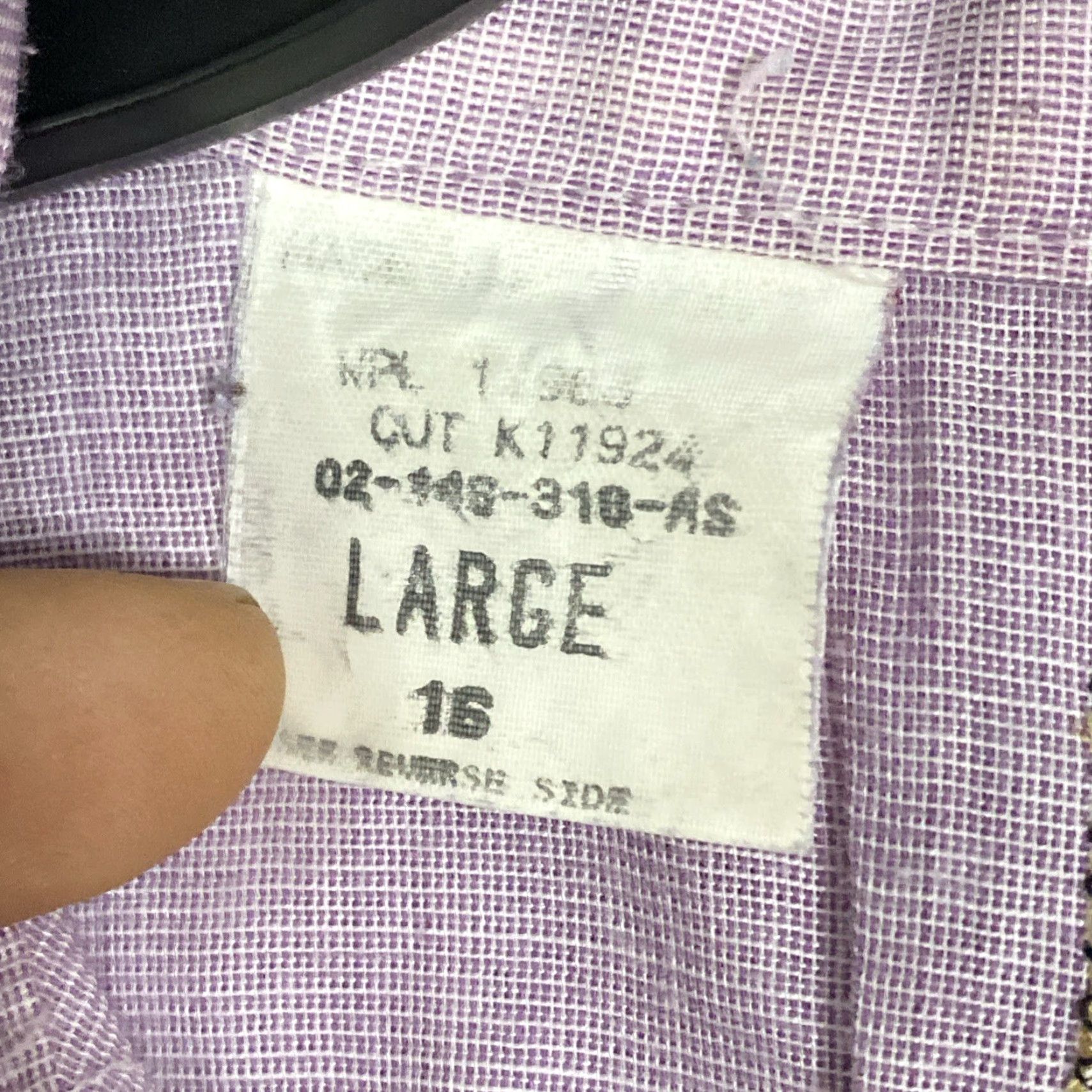 Armani VINTAGE Karman Western Pearl Snap Shirt Mens L Rockabilly Purple 1970s Cotton Blend Short Sleeve Made in United States Size US L / EU 52-54 / 3 - 4 Thumbnail