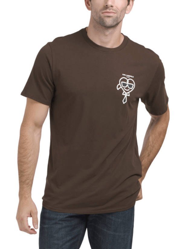 Karl Lagerfeld Karl Lagerfeld Paris Outline Heart T-Shirt Brown ( S ) Size US S / EU 44-46 / 1 - 1 Thumbnail