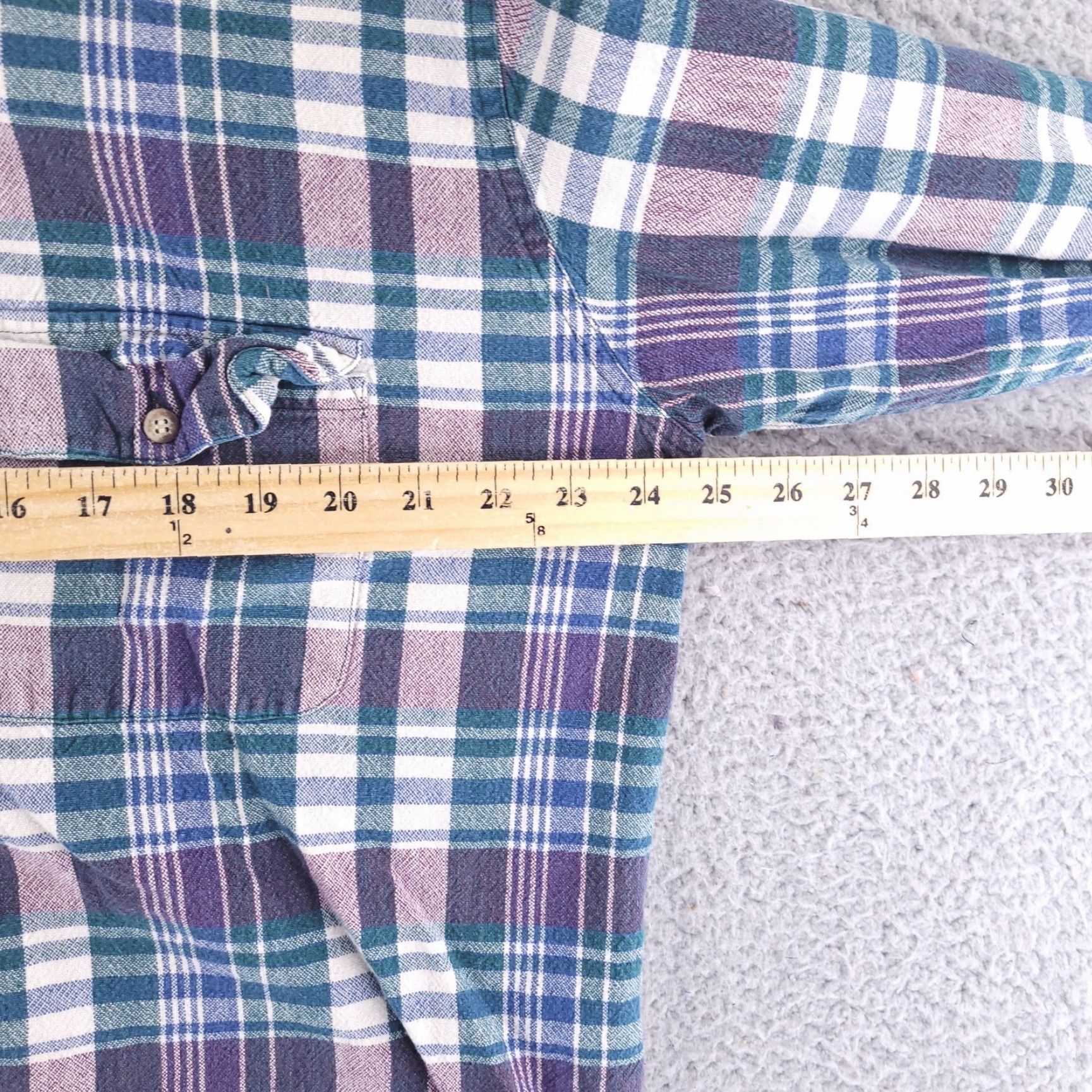 Express VINTAGE Mountain Express Shirt Mens L Blue Plaid Flannel Cotton Thick Retro Baggy Fit Button-Up Size US L / EU 52-54 / 3 - 4 Thumbnail