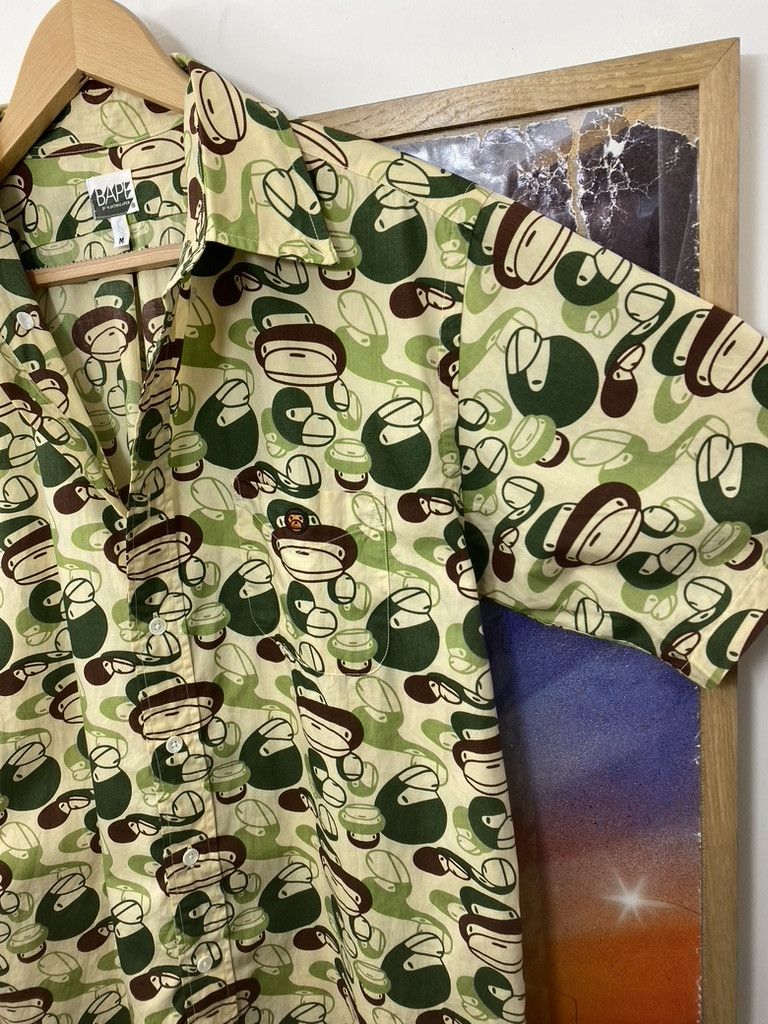 Bape Baby Milo by A Bathing Ape Toy Faces Camo Button Up Shirt Size US M / EU 48-50 / 2 - 6 Thumbnail