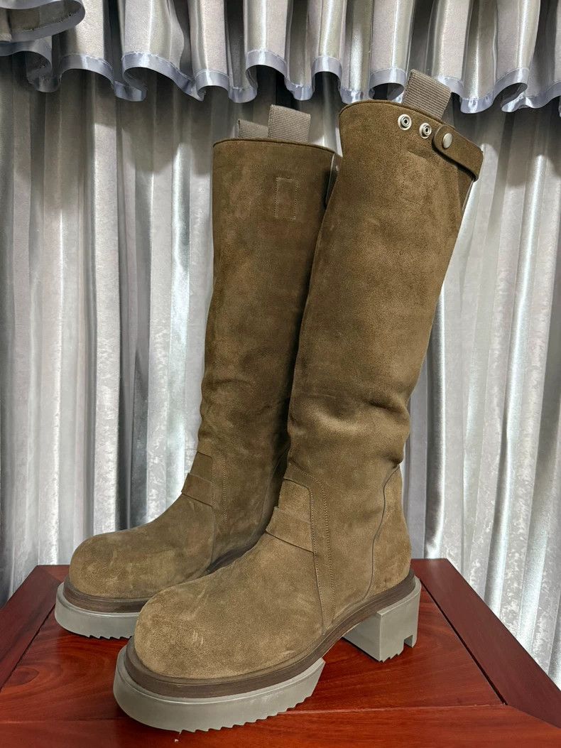 Rick Owens Rick Owens Main Line Brown Cowhide Military Boots Size US 12 / EU 45 - 1 Thumbnail