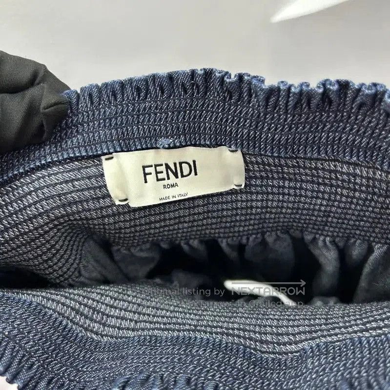 Fendi Fendi Blue Cotton Frill Women's Skirt . Size 23" - 3 Thumbnail