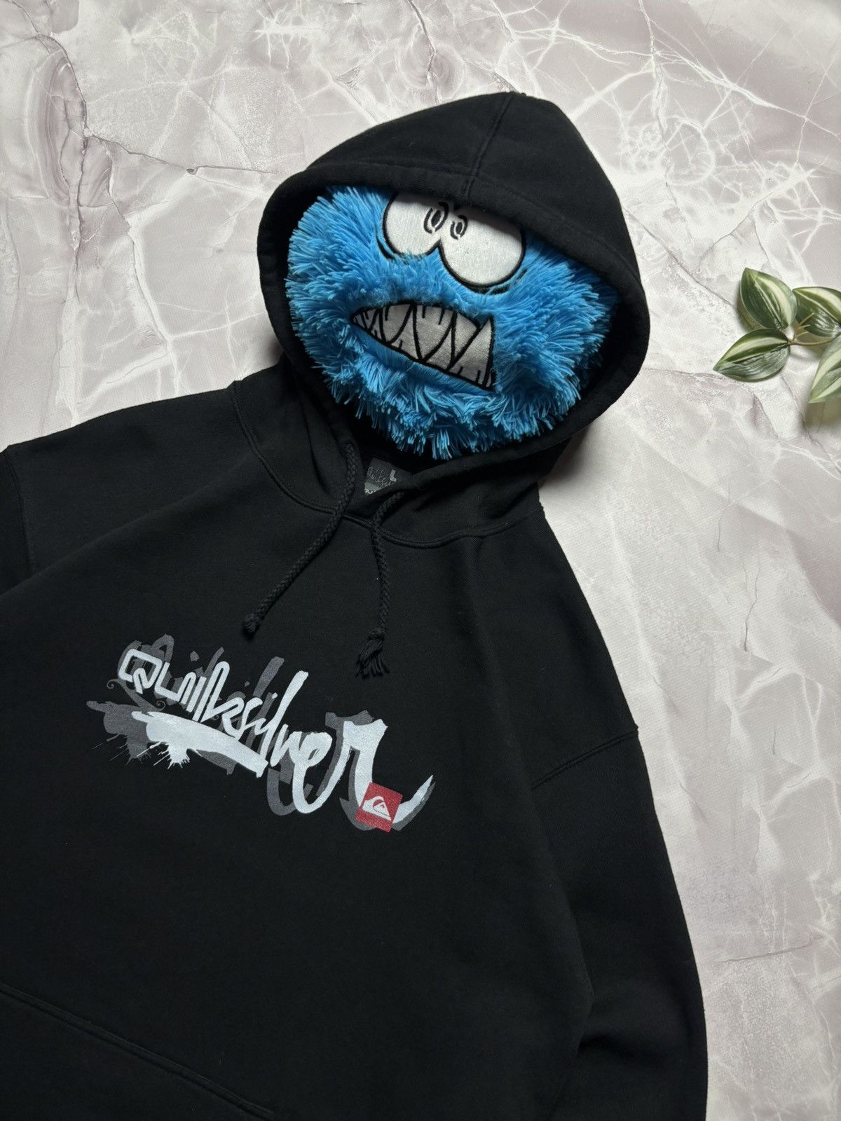 Quiksilver Vintage Y2K Quiksilver Hoodie Big Logo Skate Black Mens L Size US L / EU 52-54 / 3 - 3 Thumbnail