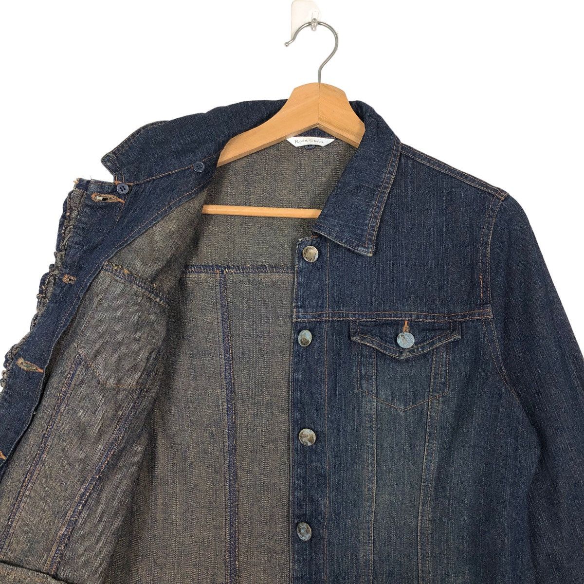 Japanese Brand 🔥Vintage Denim Jacket Biker Racer Rosa Cheri Japan Size US M / EU 48-50 / 2 - 9 Thumbnail