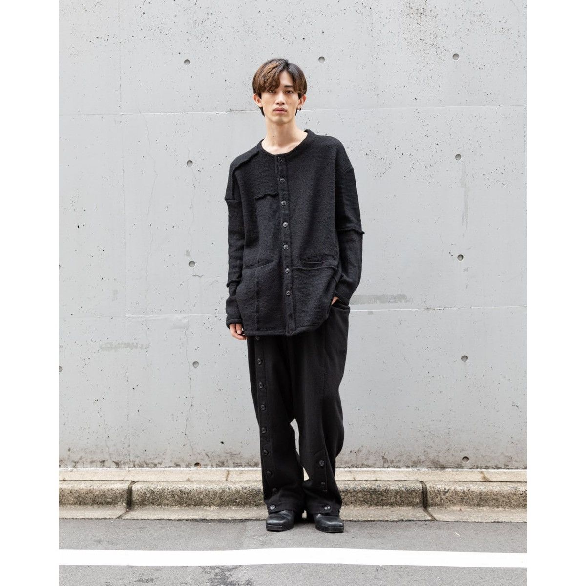 Archivio J.M. Ribot Klasica Sabron Patch Worked Loose Cardigan Wool Japan Size US M / EU 48-50 / 2 - 9 Thumbnail