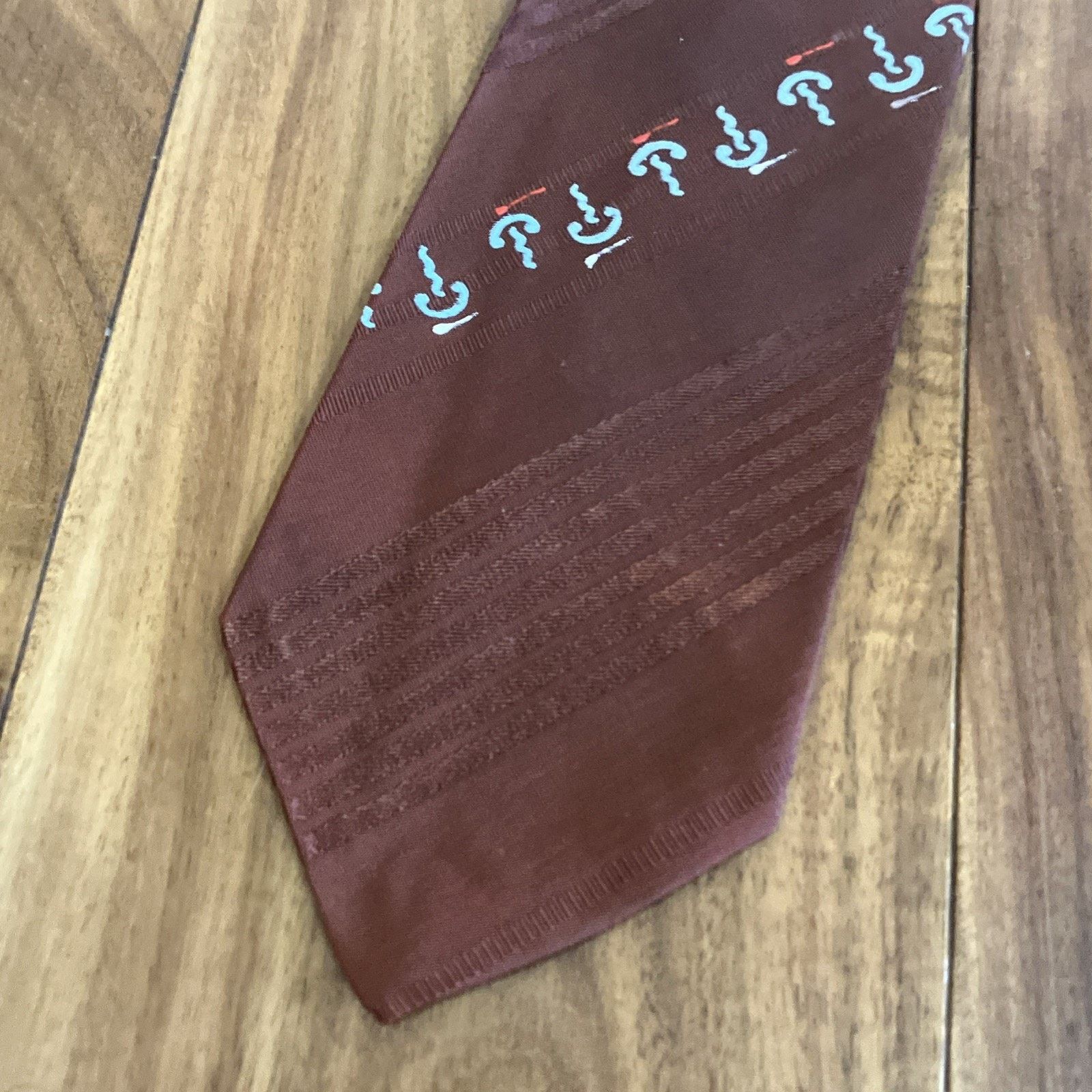 Handmade 1940s Necktie Halloween Hand Painted Spider Web RARE Bronze Size ONE SIZE - 15 Thumbnail