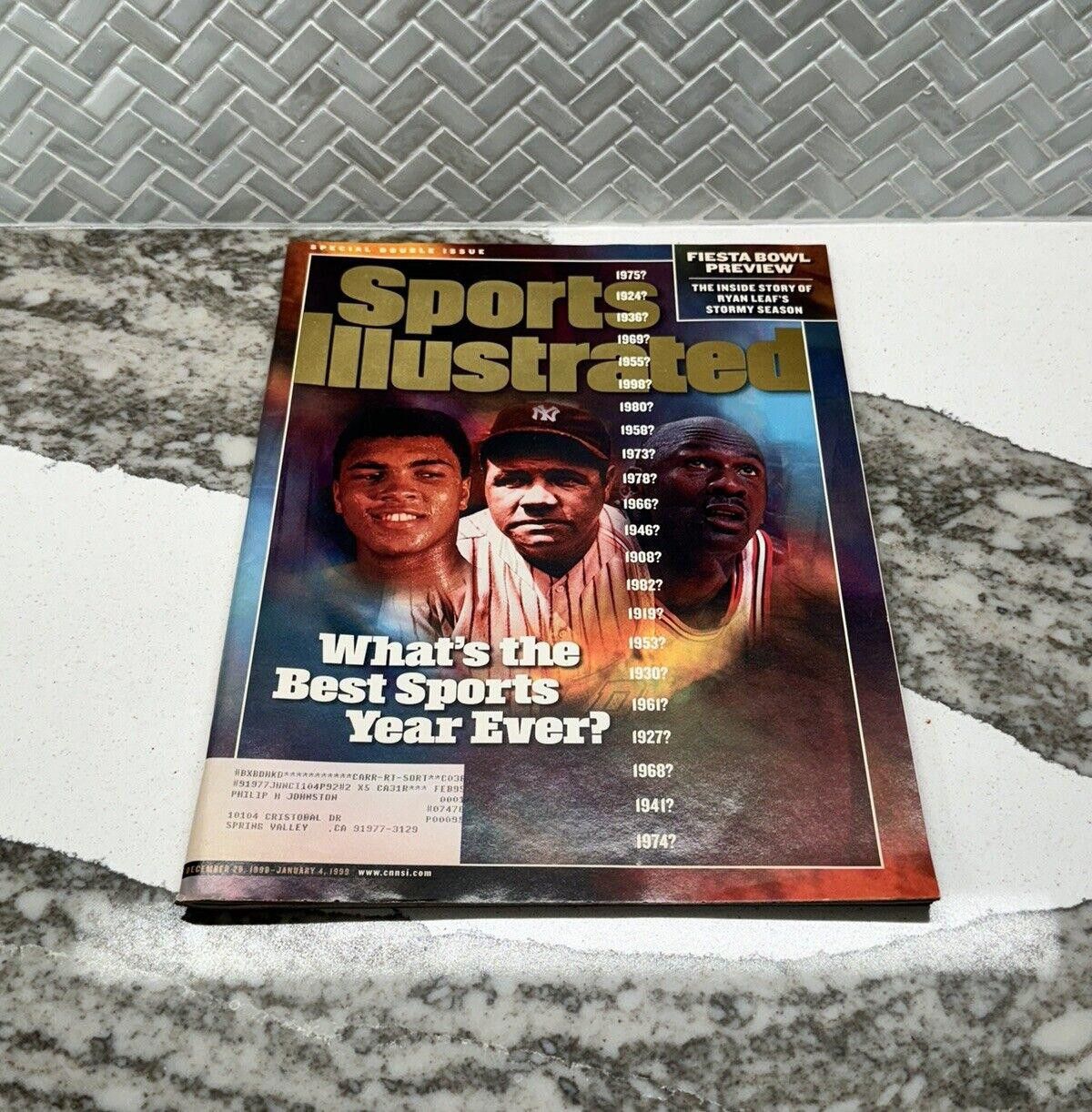 Designer Sports Illustrated Magazine Dec 98-Jan 99 Best Sports Year Size ONE SIZE - 1 Thumbnail