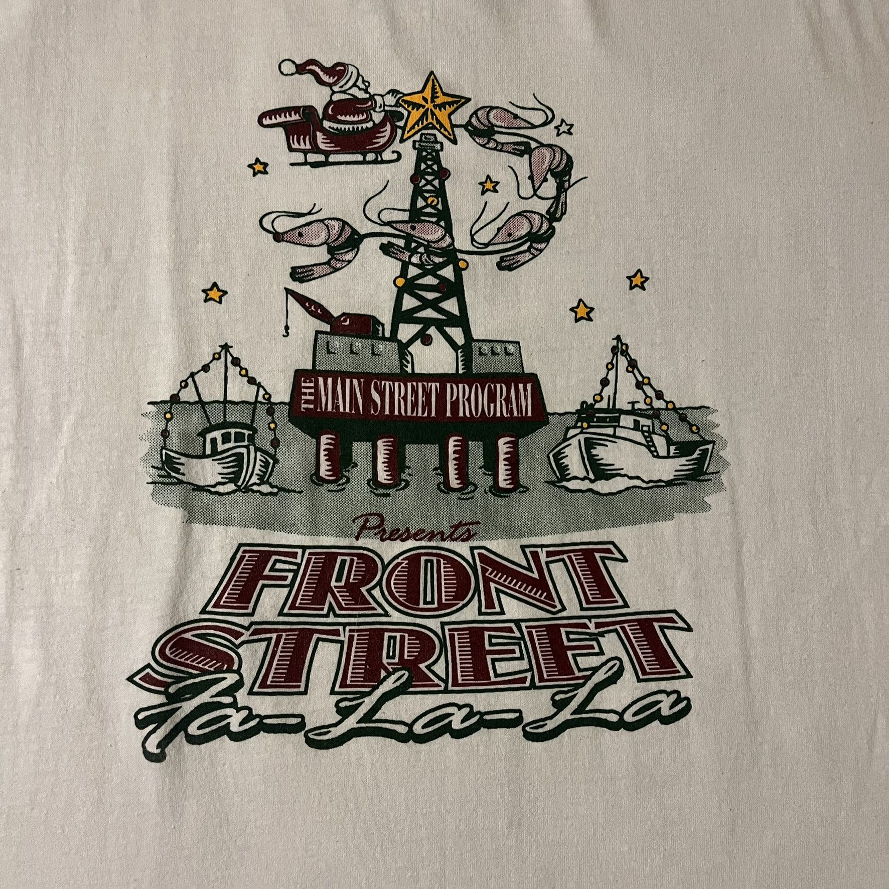 Vintage VTG 90s The Main Street Program Present Fa-La-La Tee Size US L / EU 52-54 / 3 - 3 Thumbnail