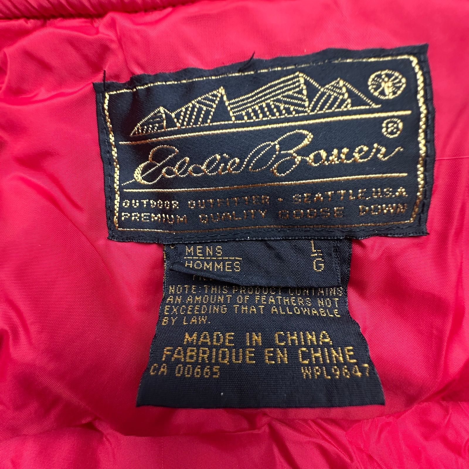 Eddie Bauer VTG 90s Eddie Bauer Goose Down Puffer Vest Men Large Quilted Size US L / EU 52-54 / 3 - 5 Thumbnail