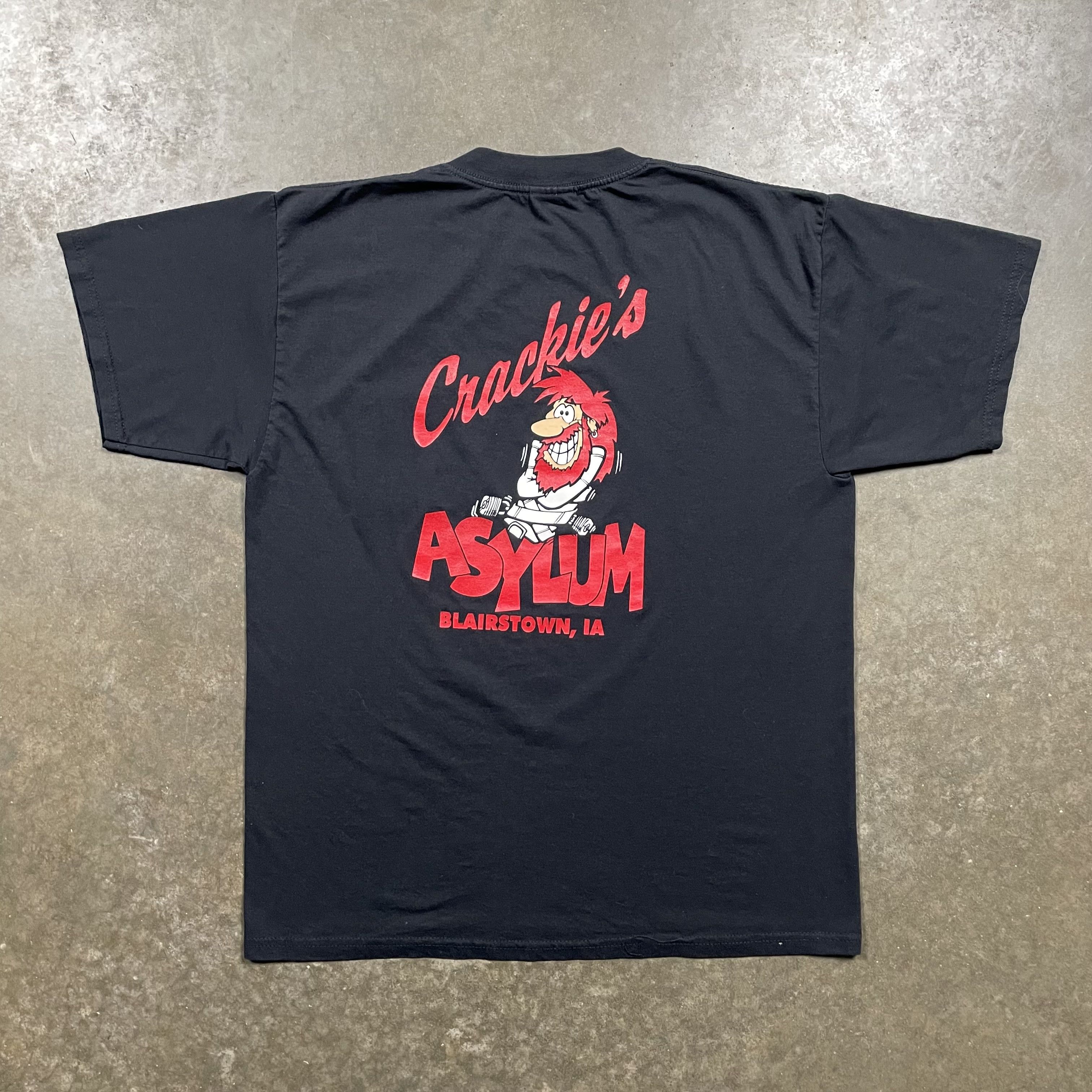 Vintage VIntage Crackies Asylum Parody Humor Slogan Tshirt Funny Size US XL / EU 56 / 4 - 1 Thumbnail
