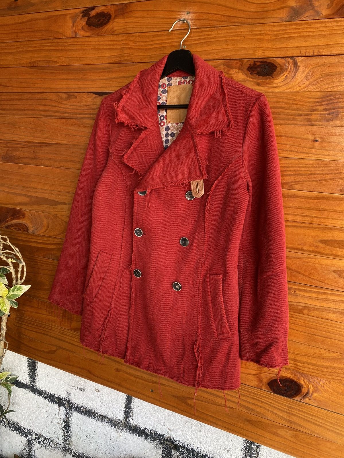 Hysteric Glamour Vintage Glamour Chic Distressed Red Double-Breasted Jacket Size M / US 6-8 / IT 42-44 - 4 Thumbnail