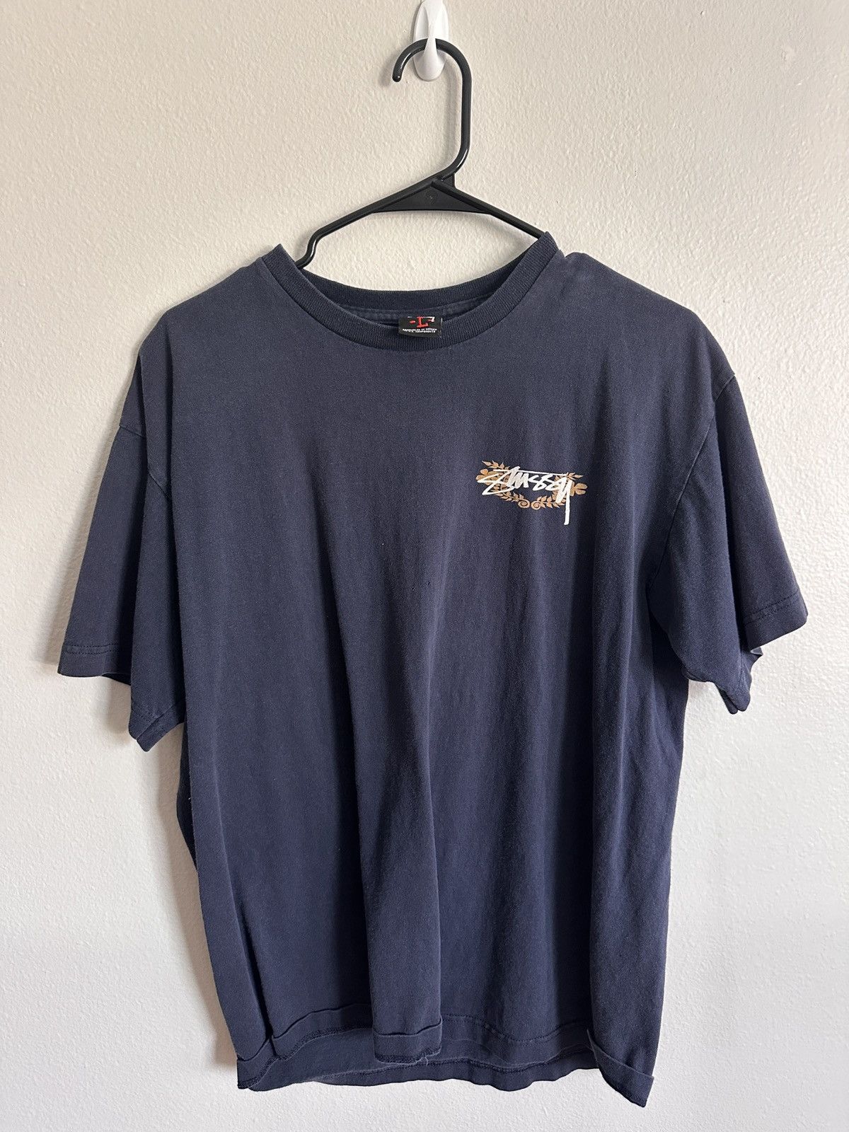 Stussy × Vintage Stussy Navy Blue Skull Vintage Tee Size US L / EU 52-54 / 3 - 1 Thumbnail