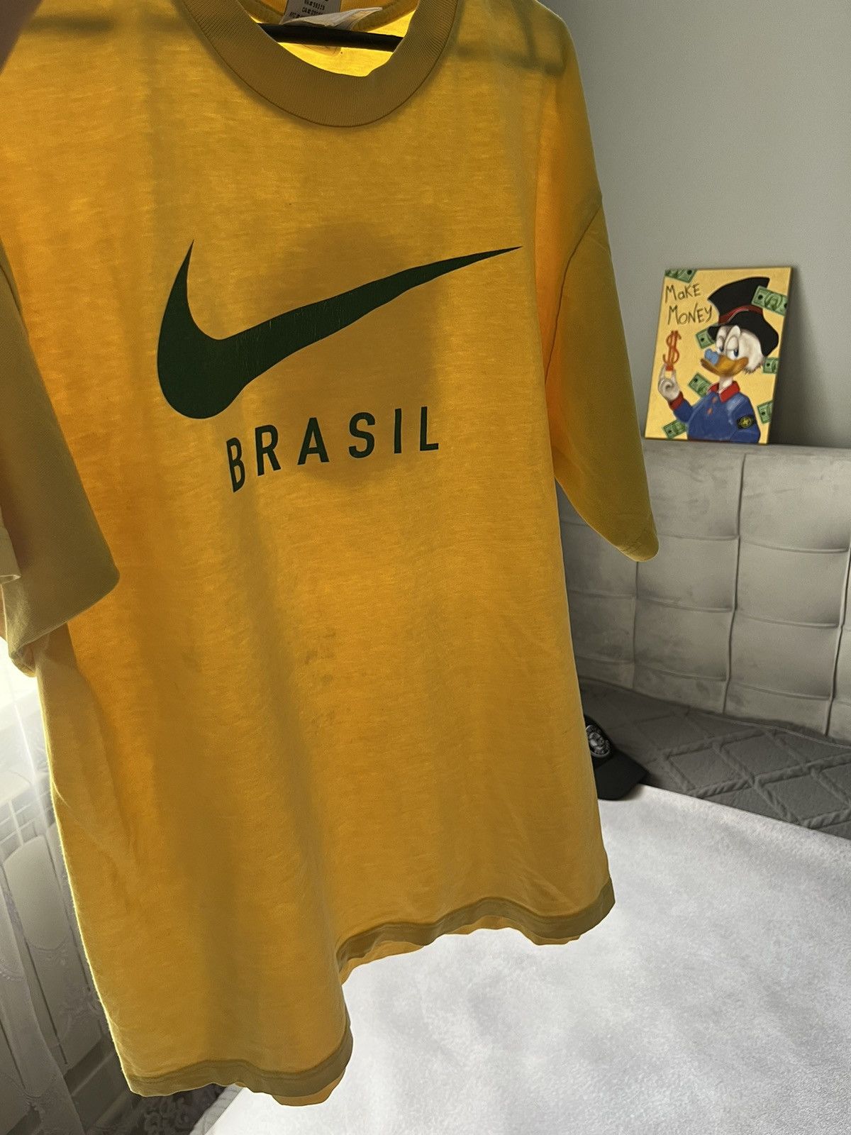Nike Vintage 90`s Tee Nike Brazil Nike Big Logo Size US M / EU 48-50 / 2 - 9 Thumbnail