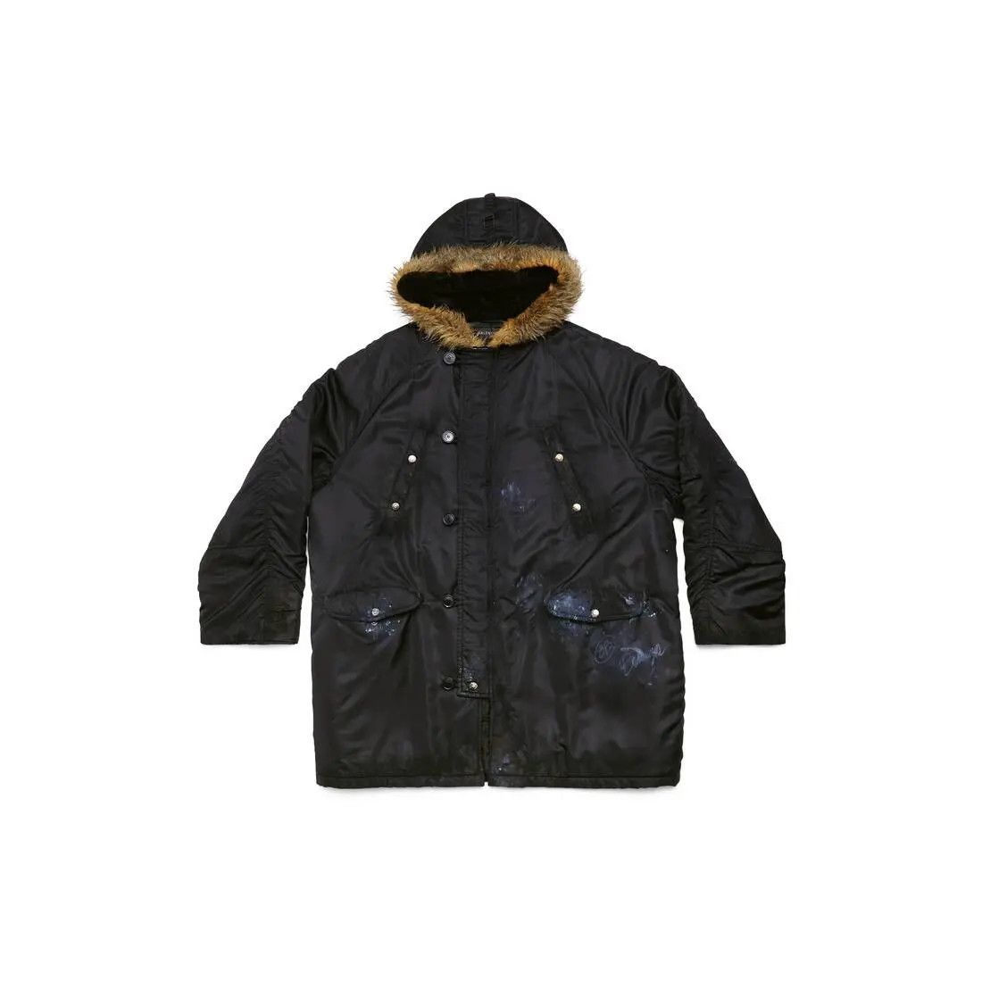 Balenciaga o1w1db11225 Military Parka in Black Size US L / EU 52-54 / 3 - 1 Thumbnail