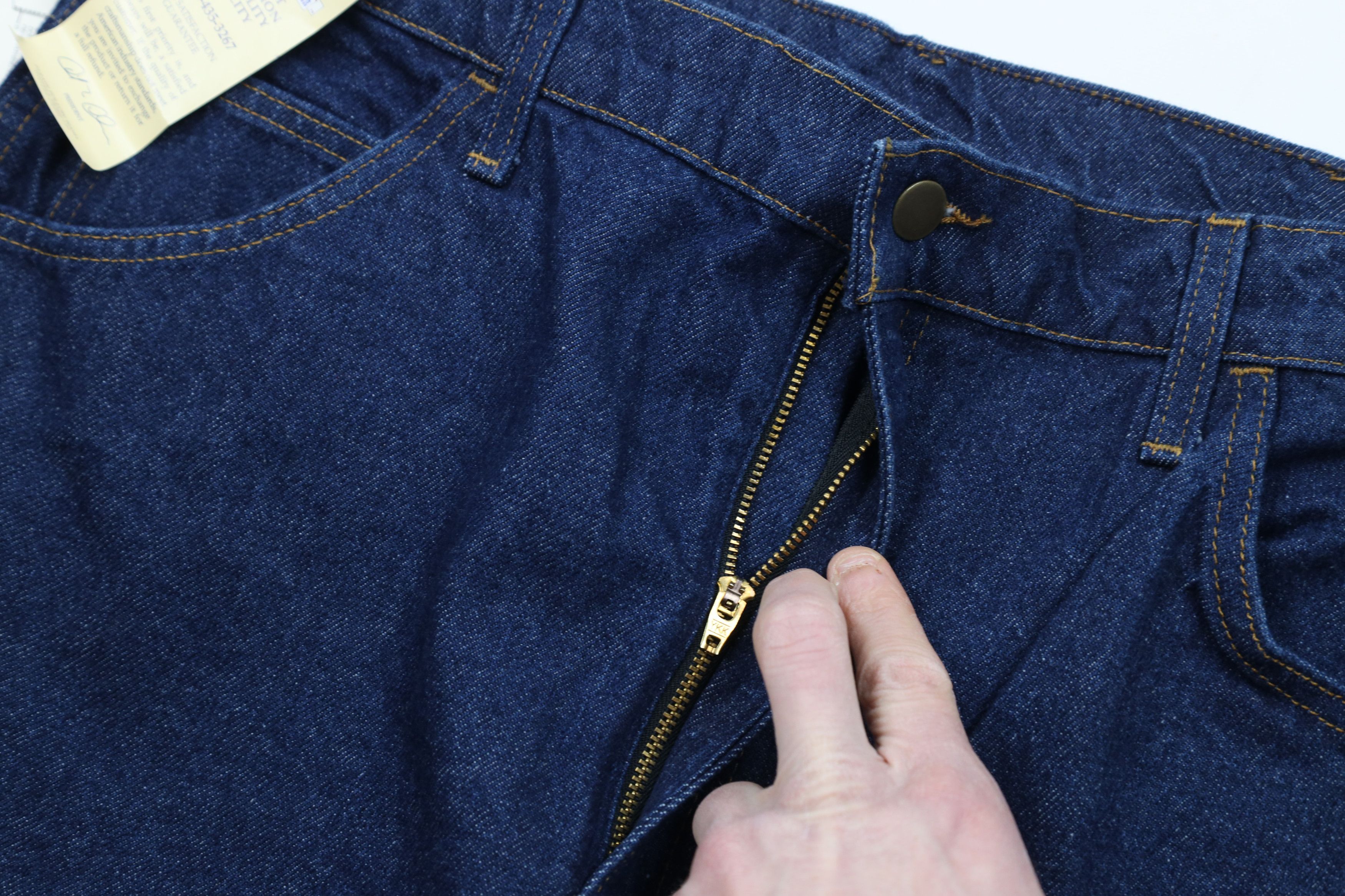 Vintage Deadstock Vintage 90s Padded Denim Jeans Workwear USA Size US 38 / EU 54 - 7 Thumbnail