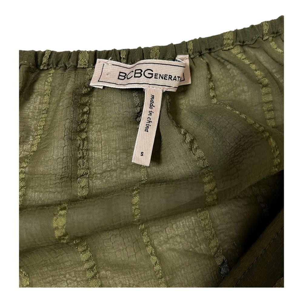Designer BCBGeneration l Green Faux Wrap Blouse Small Size S / US 4 / IT 40 - 7 Thumbnail