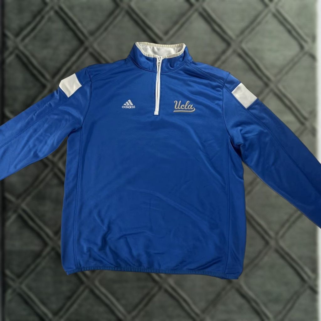 Adidas adidas UCLA 1/4 Zip Pullover Shirt Men M Blue Long Sleeve Nike? Size US M / EU 48-50 / 2 - 1 Thumbnail