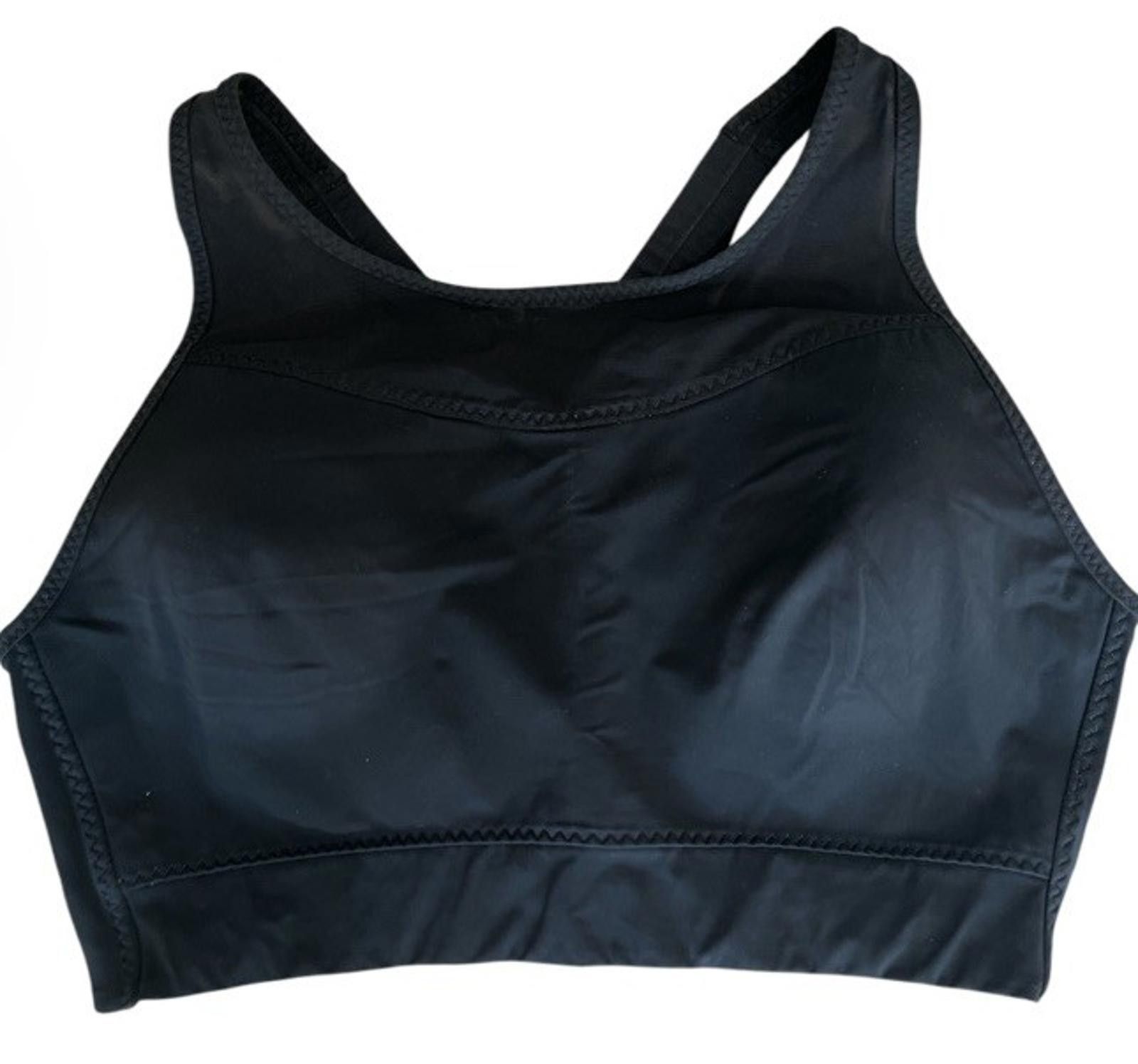 Designer Athleta Gigi Black Sports Bra Size XL Strappy Back Padded, Women's
