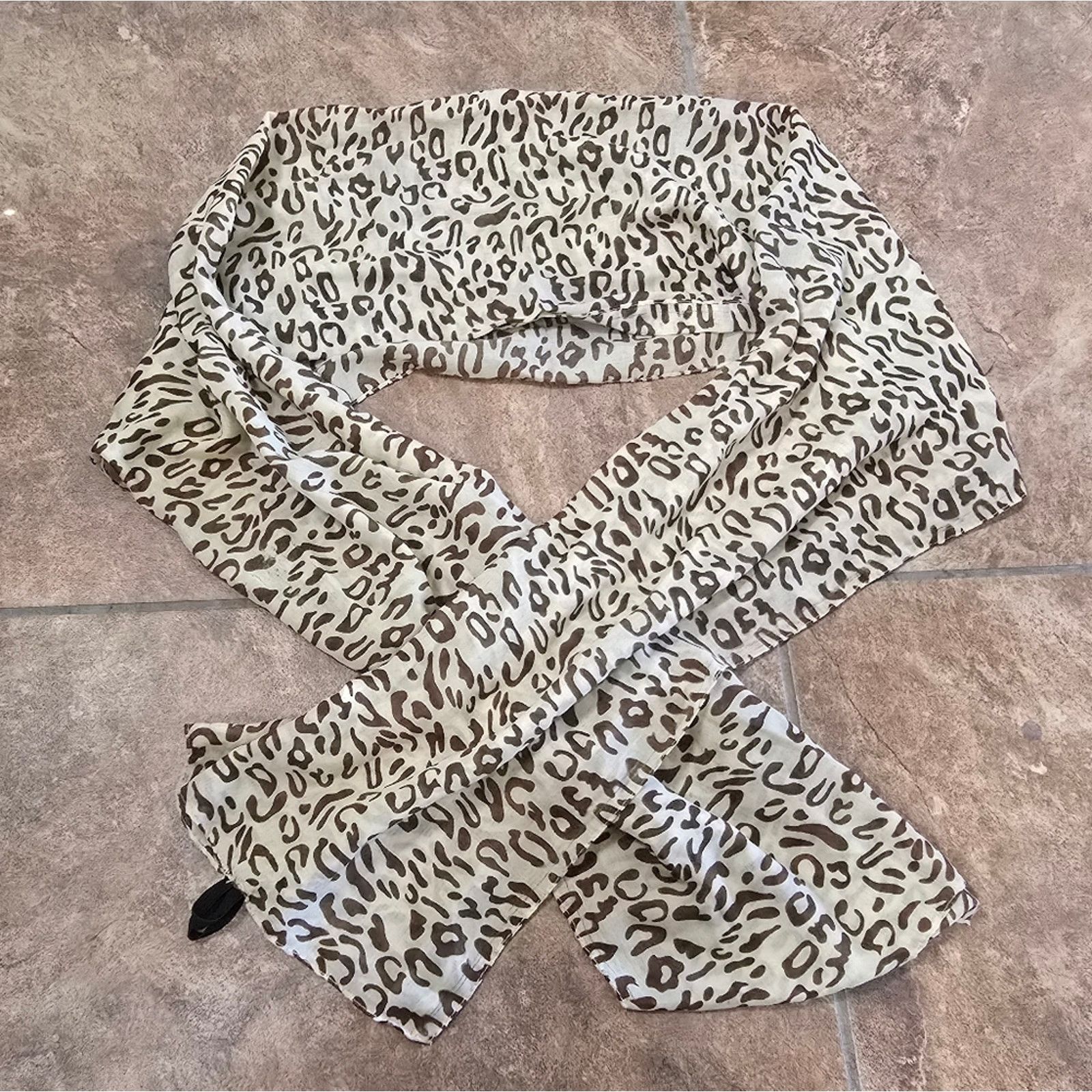 Other Nude Animal Print Detailed Scarf Size ONE SIZE - 1 Thumbnail