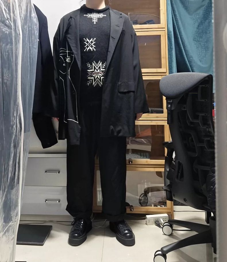 Yohji Yamamoto Yohji Yamamoto size 3 16 awrie raglan sleeve blazer 2505-N Size 36R - 8 Thumbnail