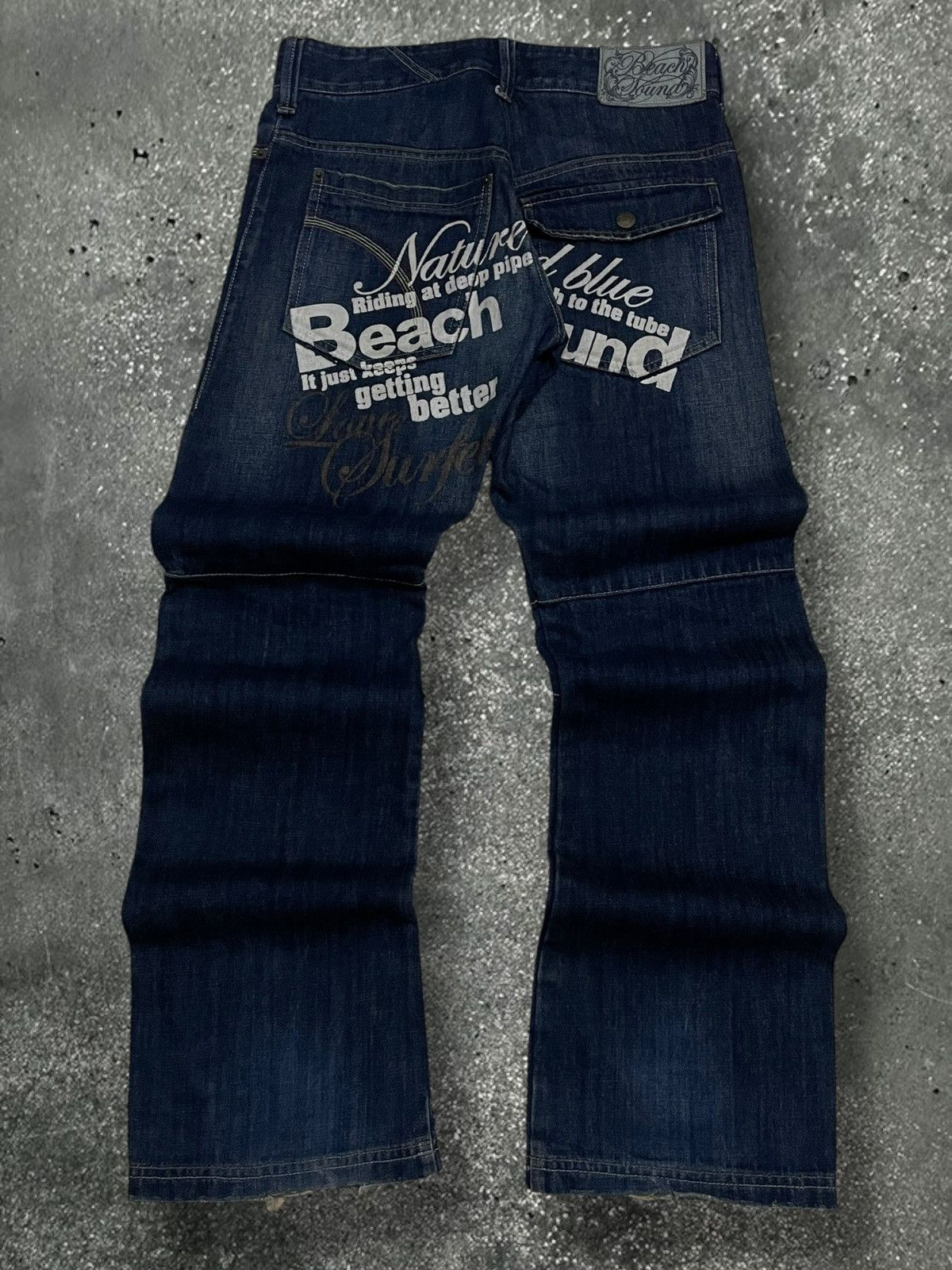 Hysteric Glamour Vintage Japan 90s Beach Sound Nature & Blue Print Denim Size US 30 / EU 46 - 8 Thumbnail