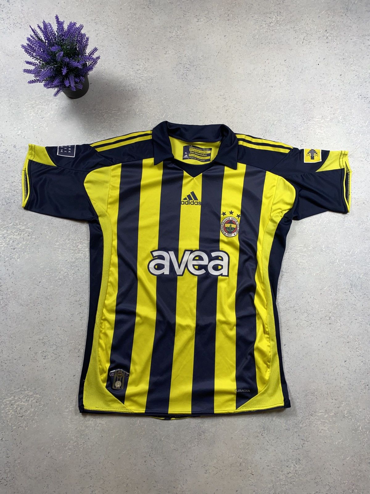 Adidas Vintage football jersey Fenerbahce 2008/09 Adidas Avea Size US XL / EU 56 / 4 - 2 Thumbnail