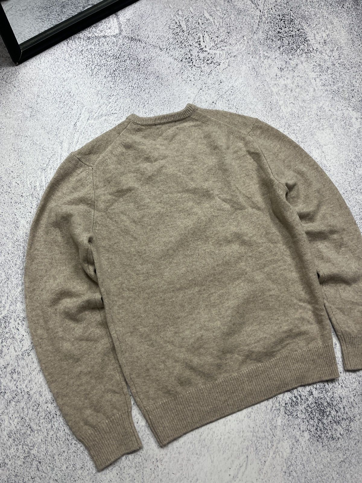 Hackett Hackett Merino Lambswool V Neck Sweater Beige Luxury Size US S / EU 44-46 / 1 - 11 Thumbnail