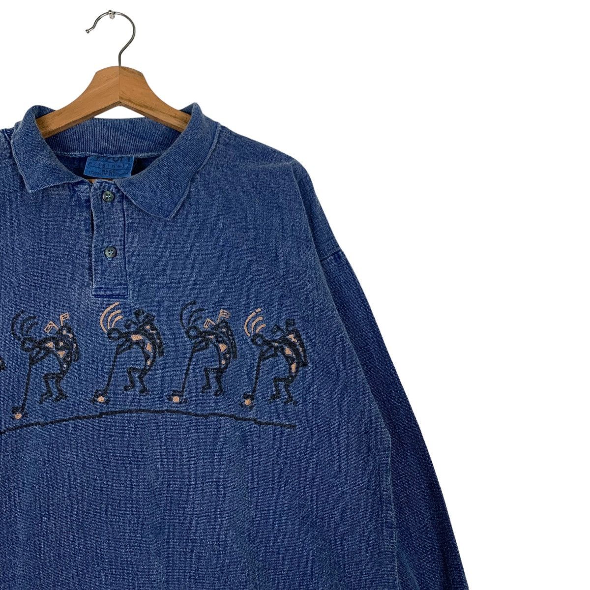 Vintage 4 FUN Golfer Graphic Polo Sweater Jumper #0511-C23 Size US L / EU 52-54 / 3 - 5 Thumbnail
