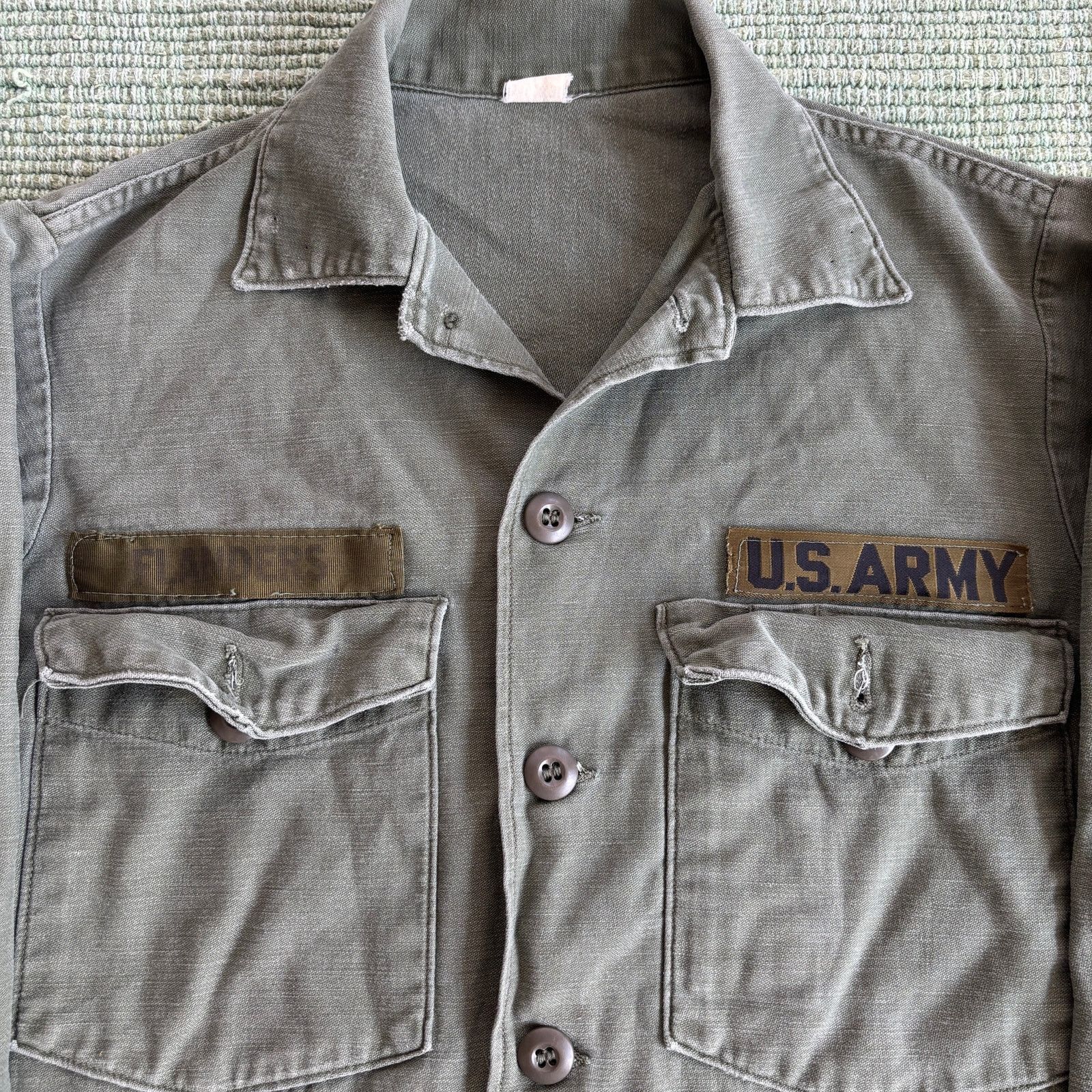 Vintage Vintage 60s All Cotton OG-107 Army Fatigue Shirt Nameplate Size US M / EU 48-50 / 2 - 2 Thumbnail
