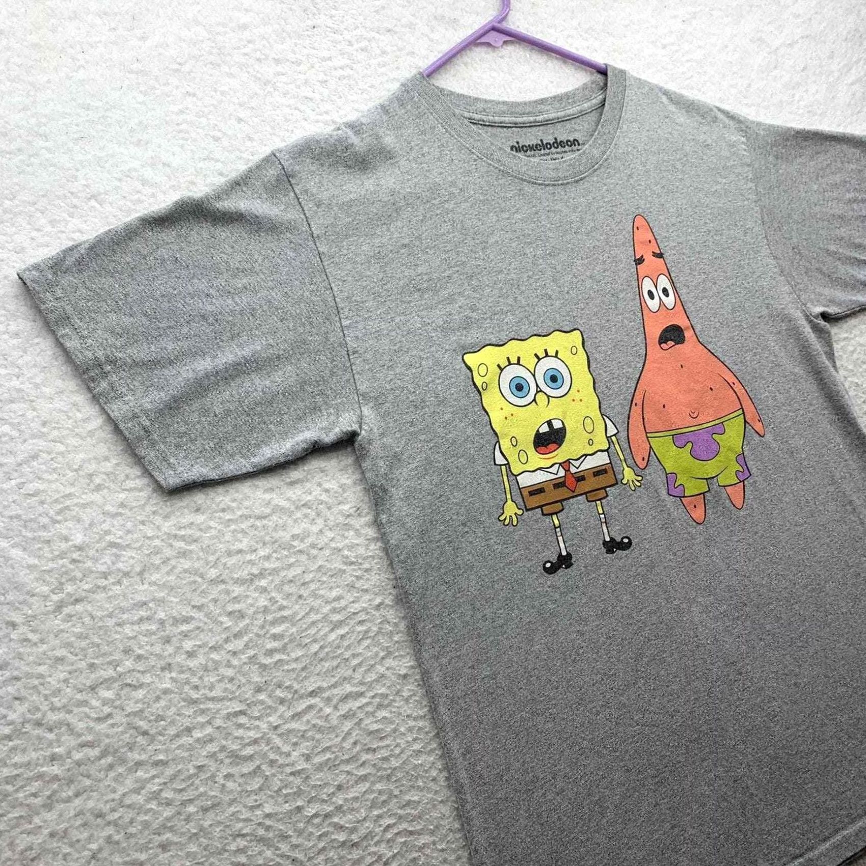 Nickelodeon Nickelodeon SpongeBob Squarepants Patrick Graphic T-Shirt Gray Adult Medium M Size US M / EU 48-50 / 2 - 2 Thumbnail