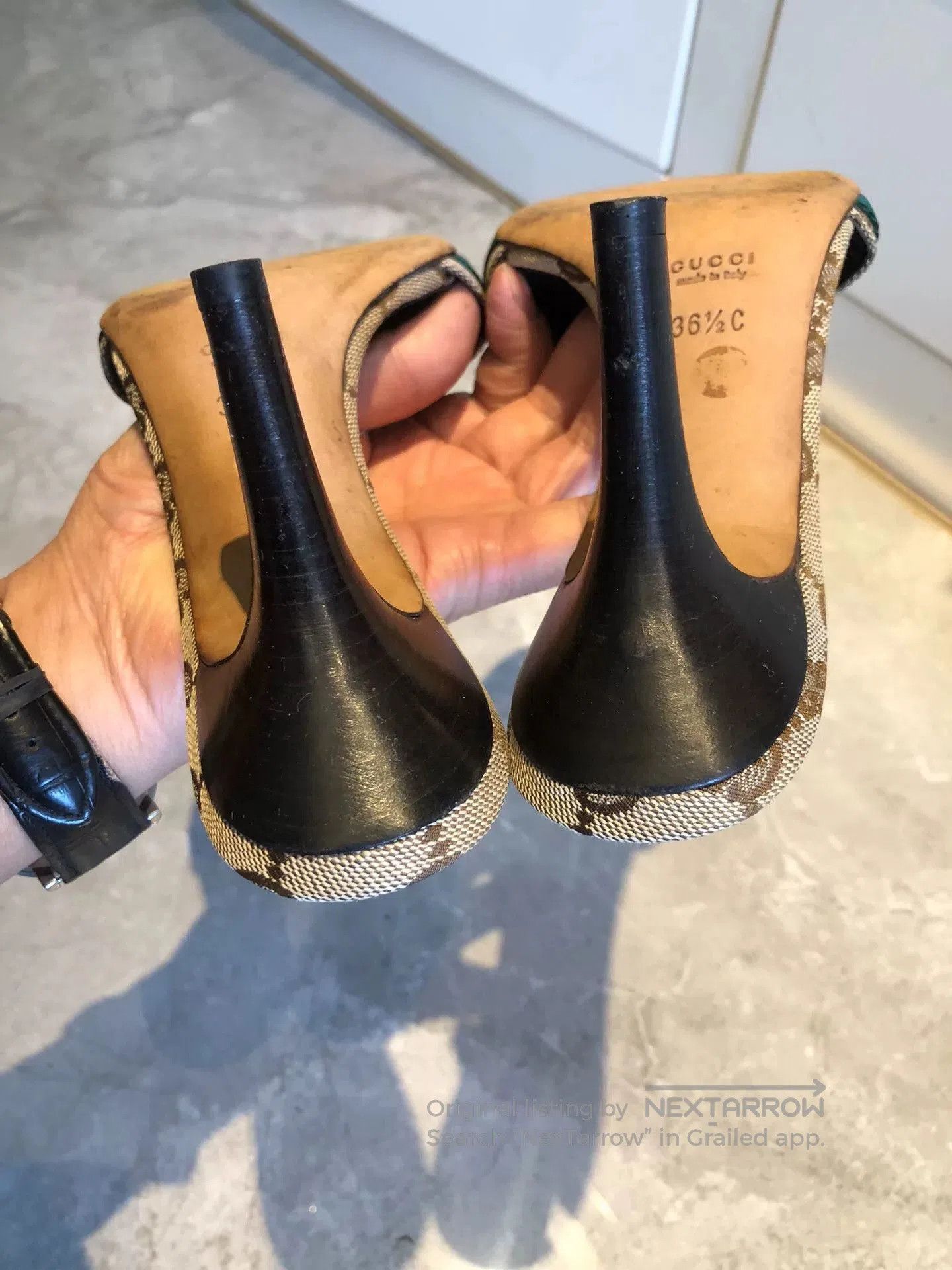Gucci Gucci Classic Shield Heel Sandals. Size US 5.5 / IT 35.5 - 7 Thumbnail