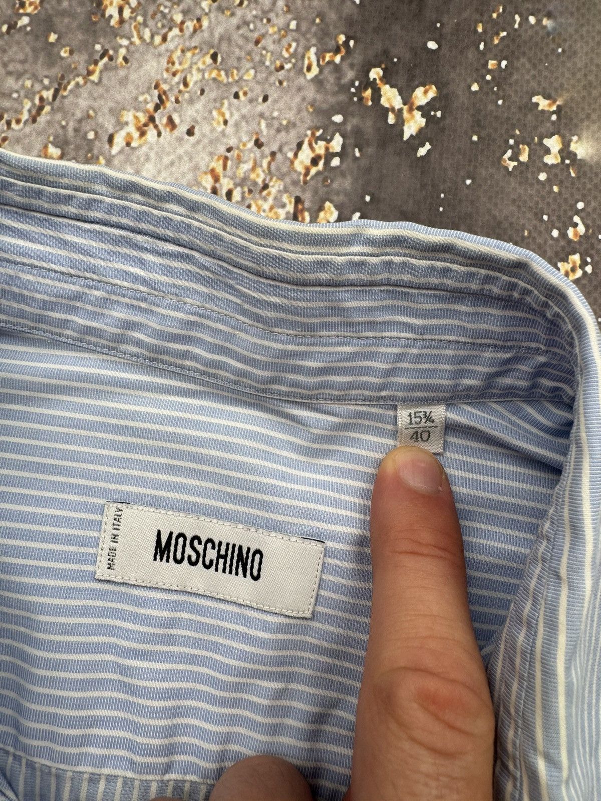Moschino × Vintage Moschino Vintage Striped Shirt Long Sleeve Size US M / EU 48-50 / 2 - 7 Thumbnail