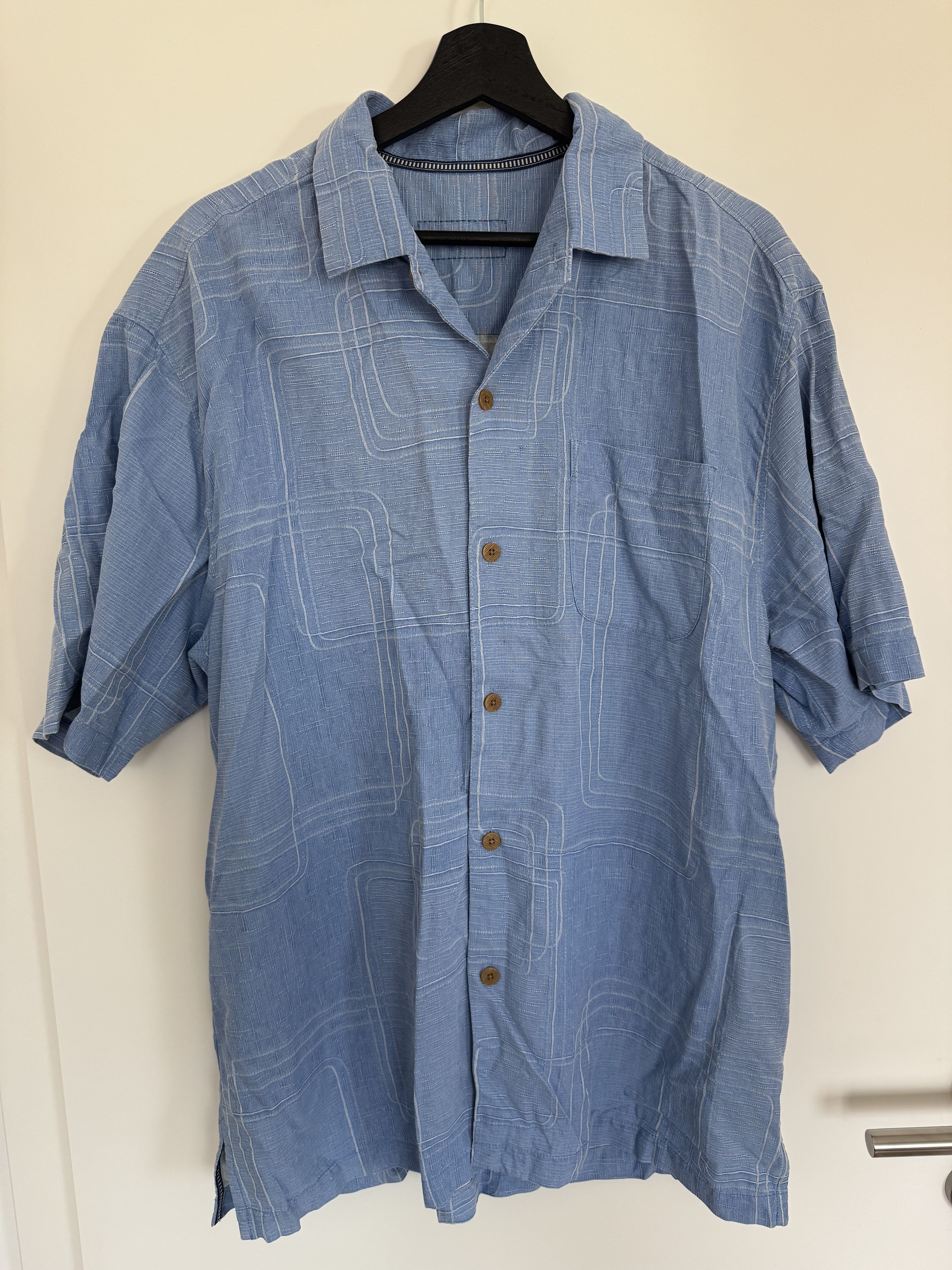 Tommy Bahama Silk Tommy Bahama steel blue geometric shirt L Size US L / EU 52-54 / 3 - 1 Thumbnail