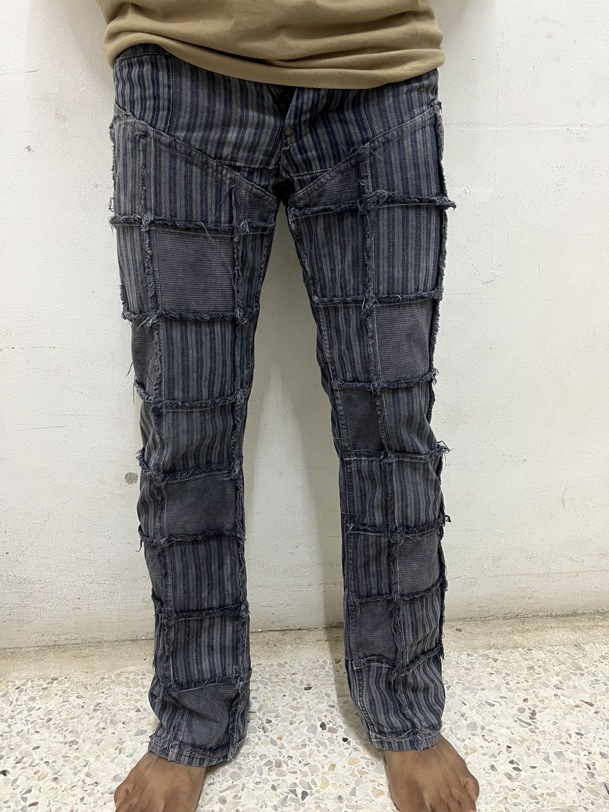 Issey Miyake × Japanese Brand Distressed Japanese brand AYUITE patchwork denim Size US 30 / EU 46 - 8 Thumbnail