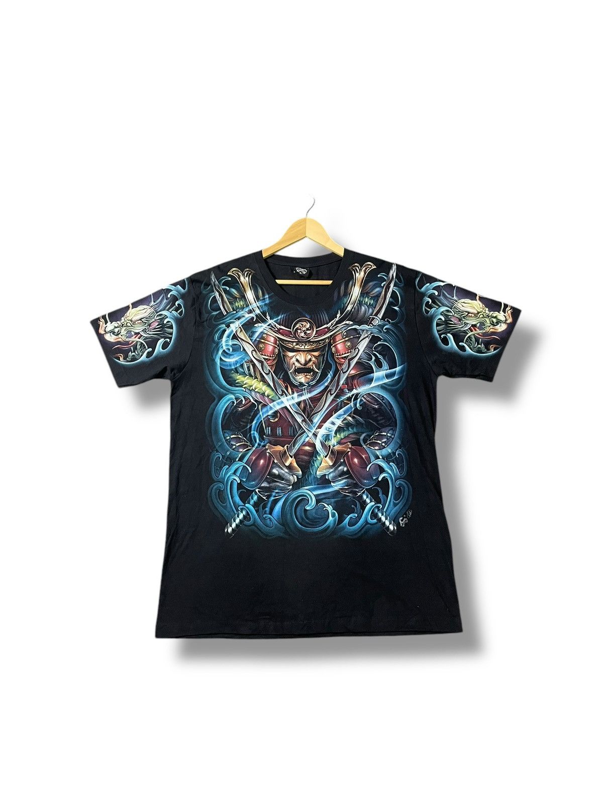 Designer × Japanese Brand × Vintage Caballo x Samurai Over Print Men’s Tshirt (35) Size US XL / EU 56 / 4 - 1 Thumbnail