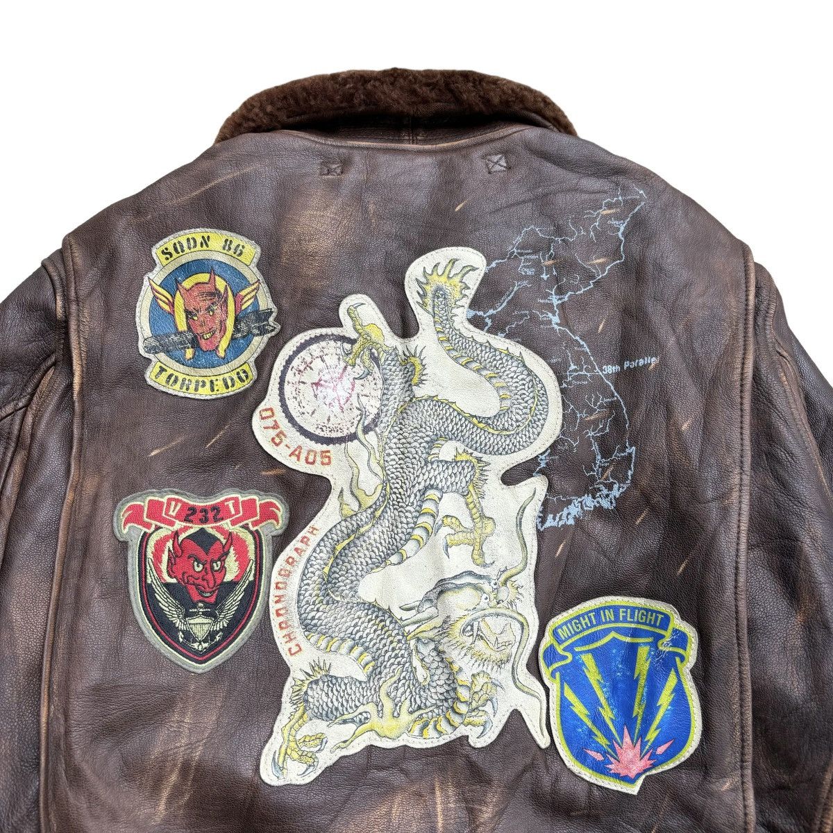 Avirex AVIREX G-1 Boa Patch Goatskin Leather Jacket Size US M / EU 48-50 / 2 - 9 Thumbnail