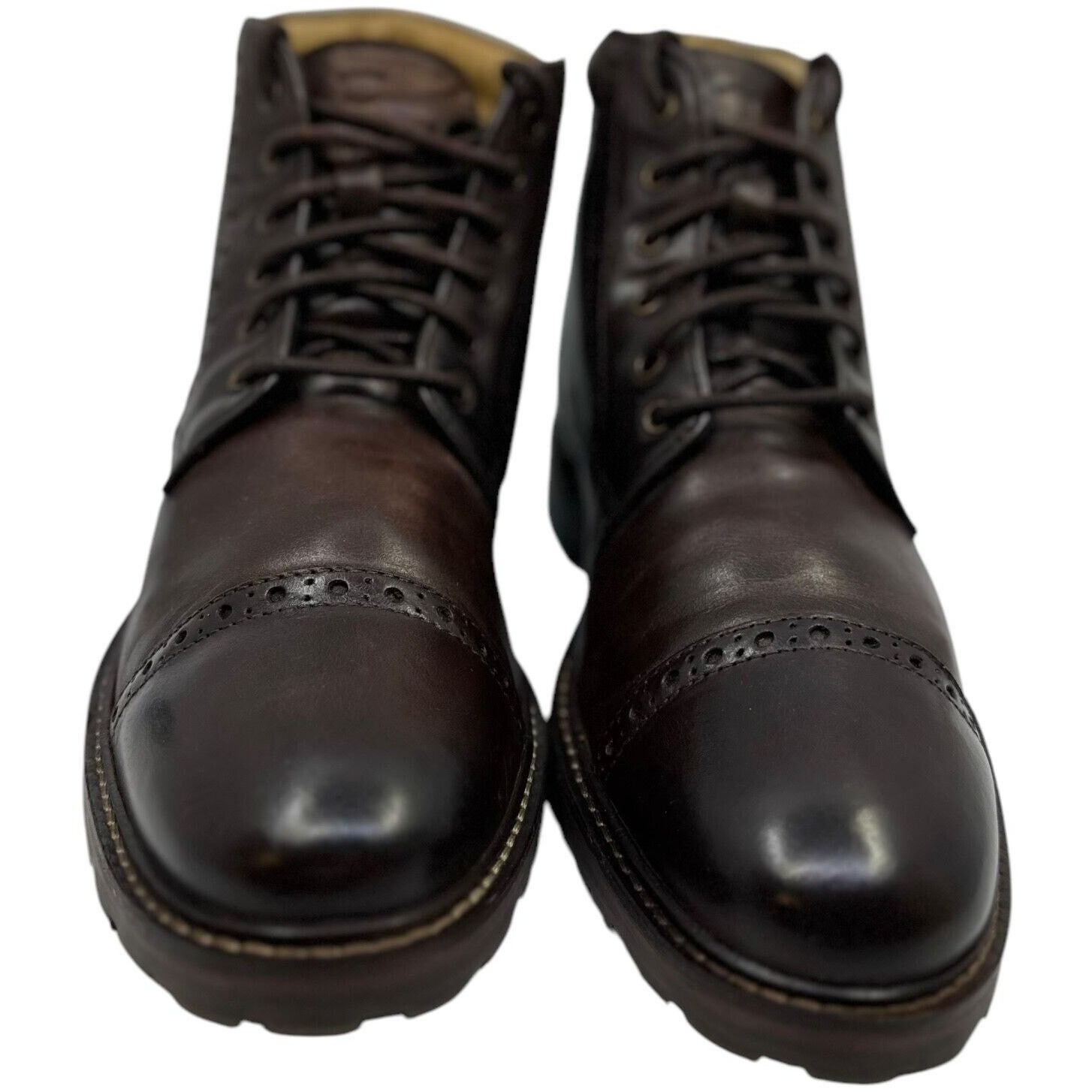 Florsheim Florsheim Fanway Mens Cap Toe Brogue Brown Boots Size 9D Size US 9 / EU 42 - 3 Thumbnail