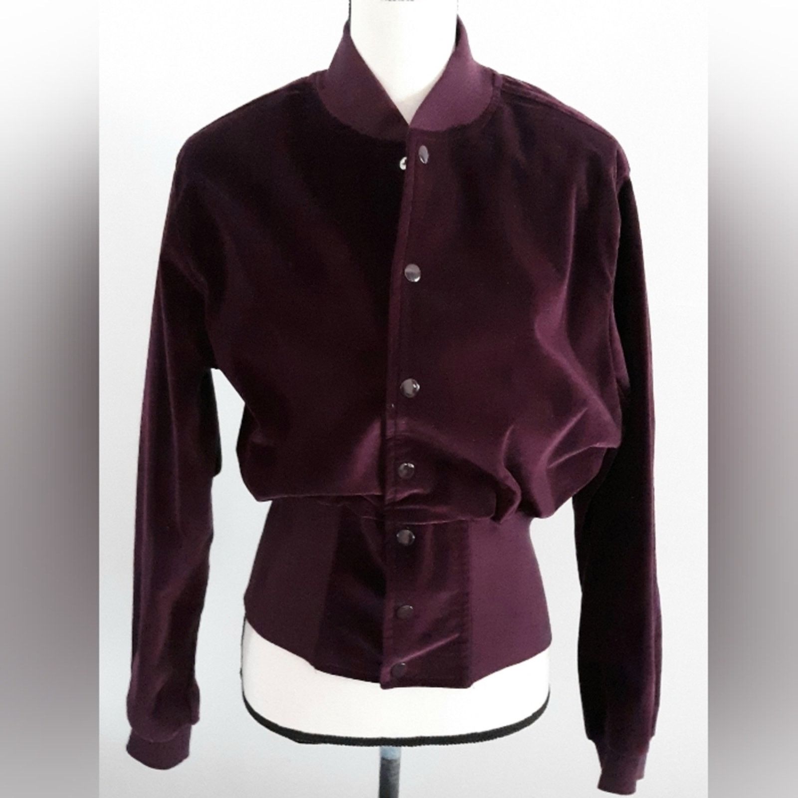 Vintage VTG Suzanne Somers Velour Bomber Jacket Size XS / US 0-2 / IT 36-38 - 1 Thumbnail