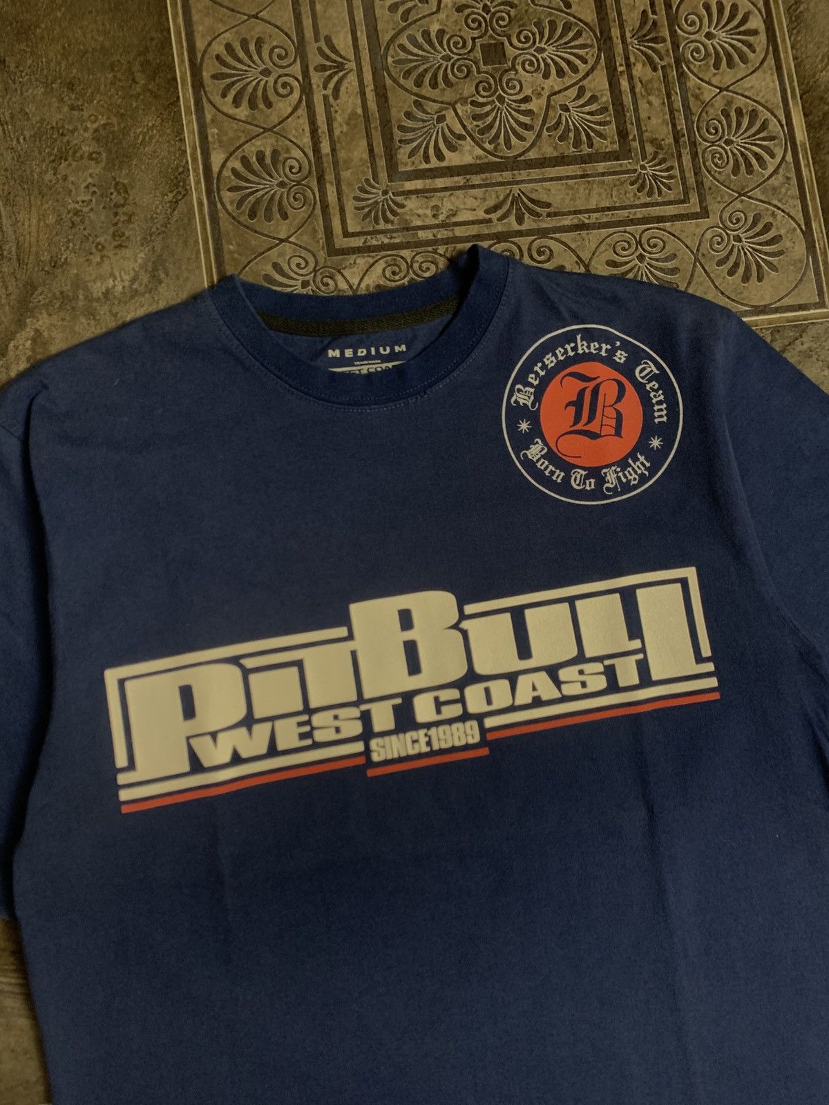 Vintage × West Coast Choppers Rare Vintage Pit Bull West Coast Big Logo MMA t shirt Size US M / EU 48-50 / 2 - 6 Thumbnail