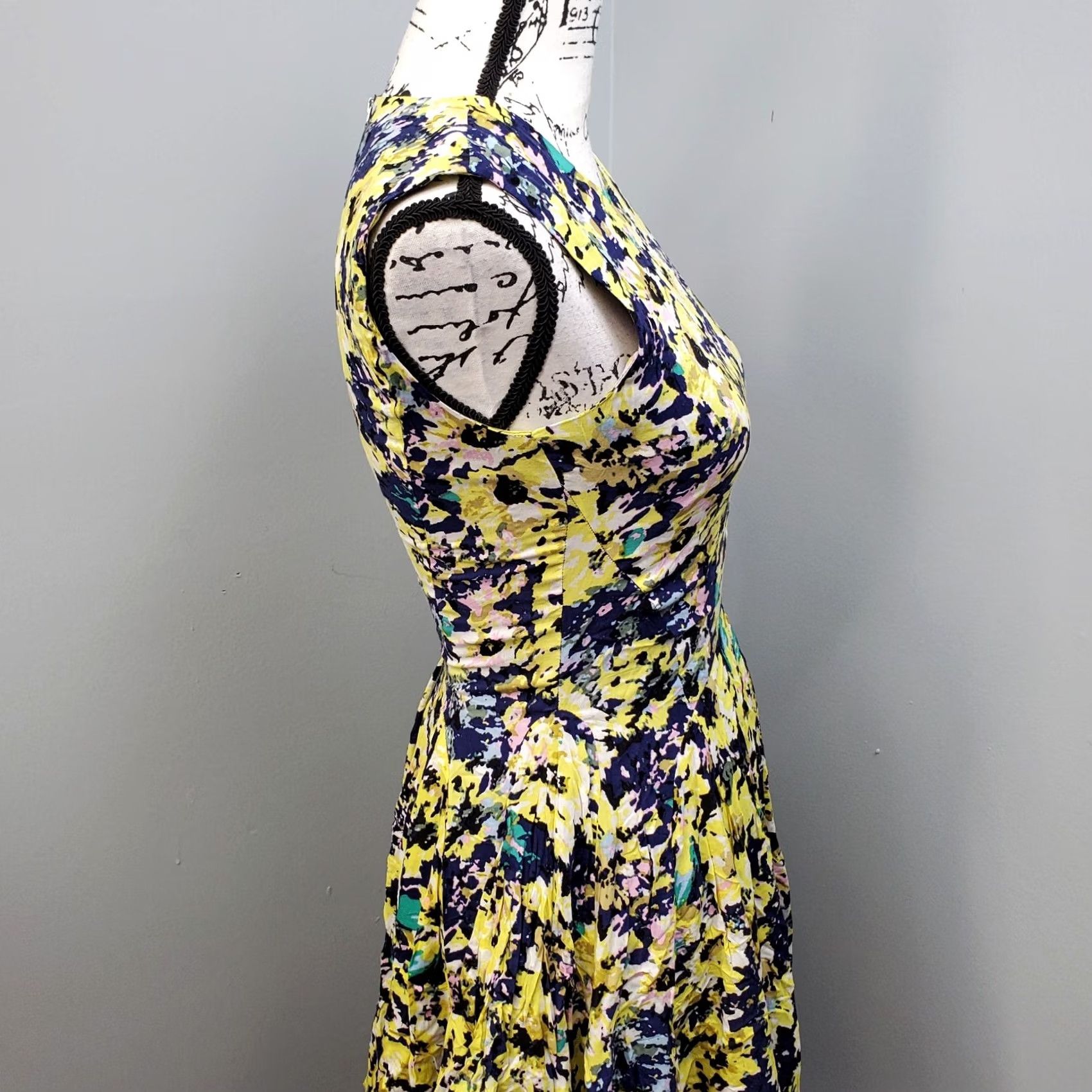 H&M H&M Mini Dress Womens Size 4 Multicolor Lined Sleeveless Peplum Hem Back Zipper Size S / US 4 / IT 40 - 7 Thumbnail