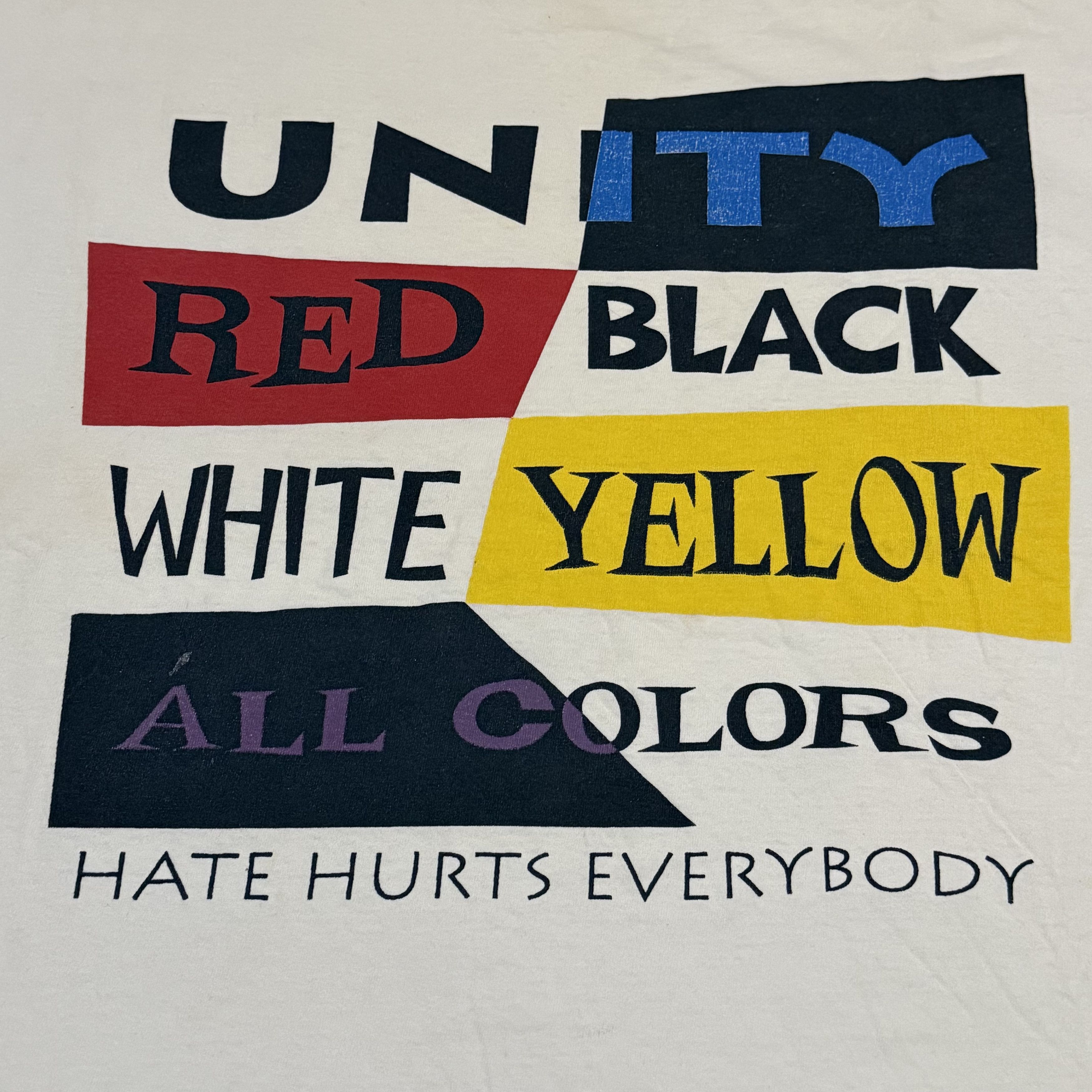 Vintage Vintage Unity Race Equality Shirt XL "Hate Hurts Everybody" Size US XL / EU 56 / 4 - 2 Thumbnail