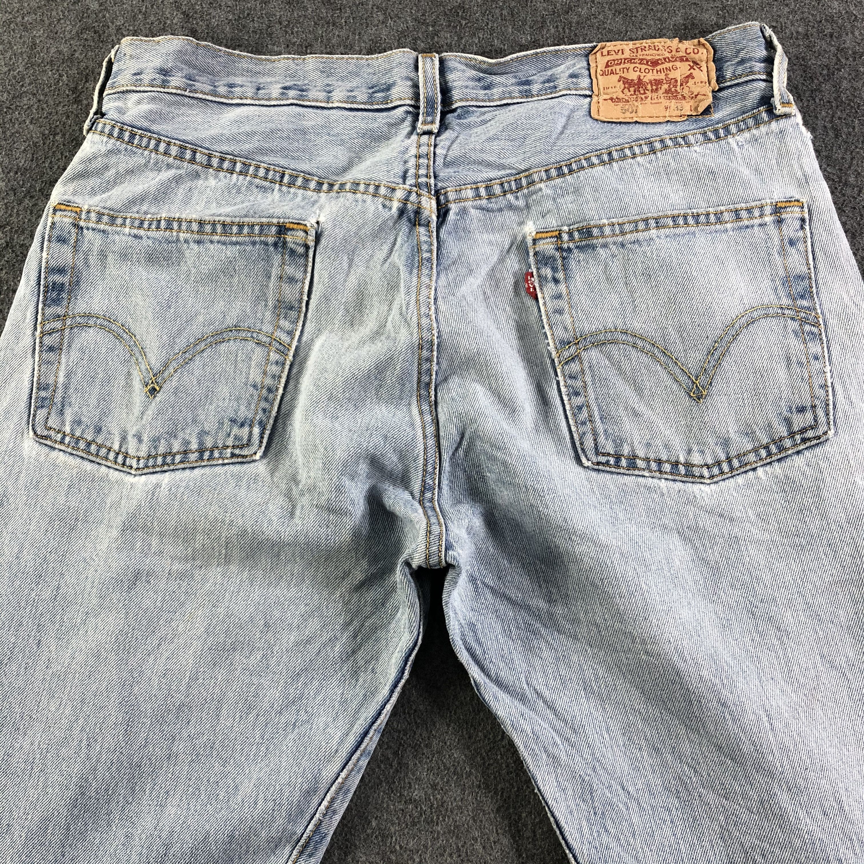 Levi's Vintage 90s Blue Wash Levis 501 Jeans-J3005 Size US 34 / EU 50 - 4 Thumbnail
