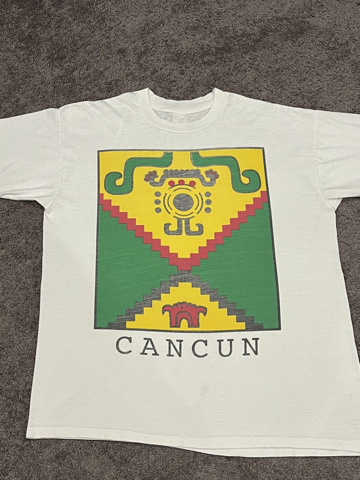 Vintage Vintage 90s Cancun Mexico Travel Novelty T Shirt Size US XL / EU 56 / 4 - 2 Thumbnail