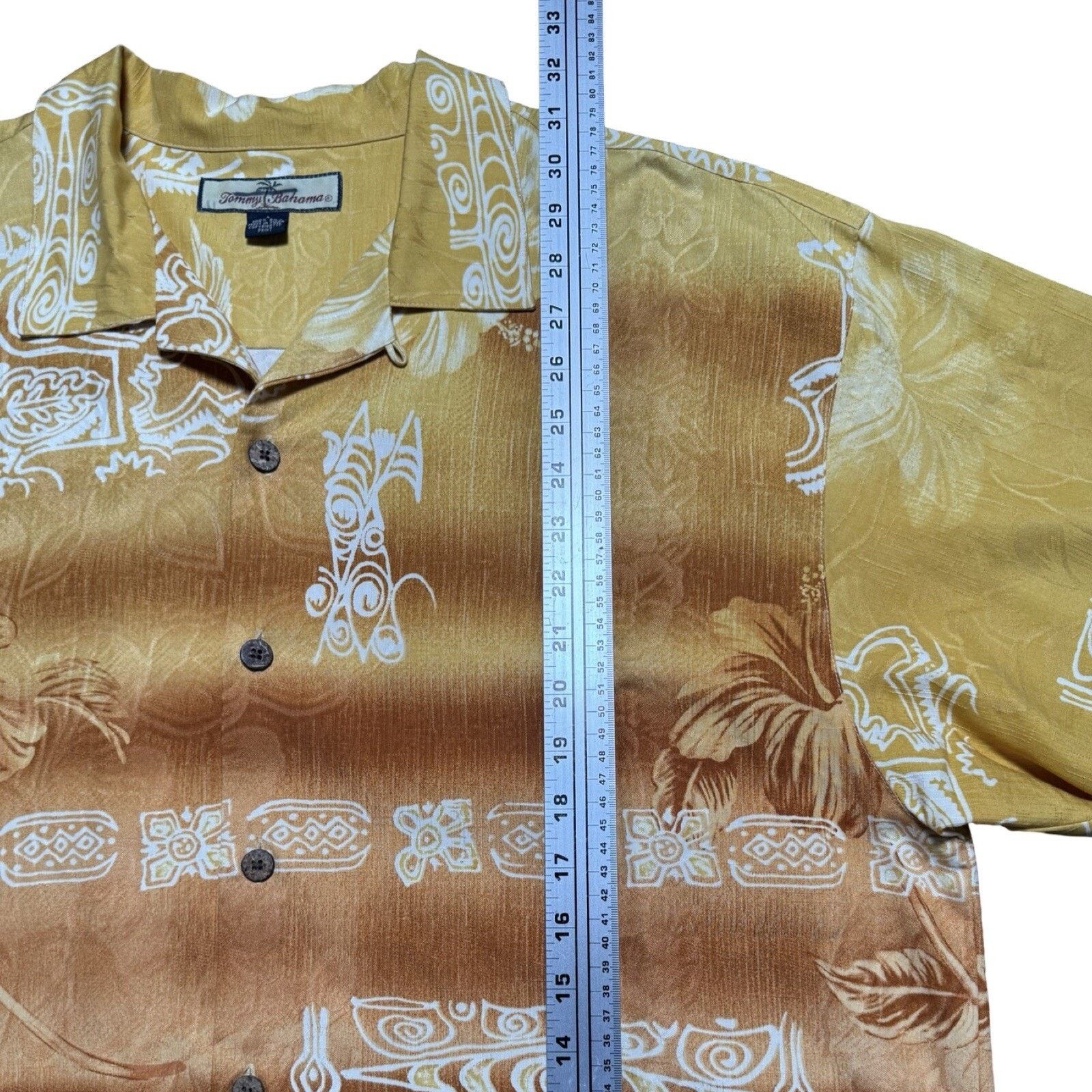 Tommy Bahama Tommy Bahama Silk Hawaiian Shirt Mens Sunburst Orange L Size US L / EU 52-54 / 3 - 6 Thumbnail