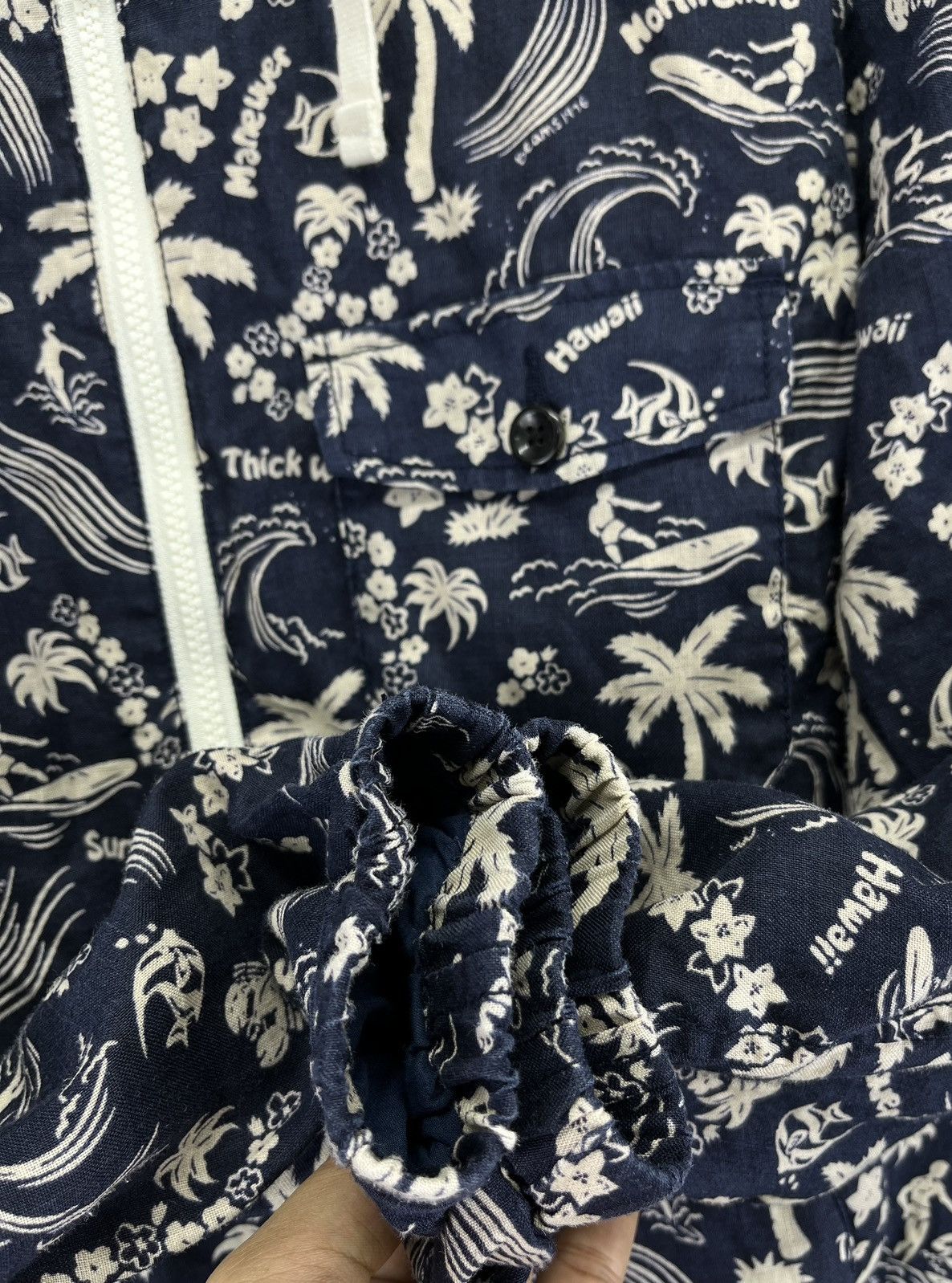 Beams Plus Vintage Beams Hawaiian Surf Hoodie Jacket Size M / US 6-8 / IT 42-44 - 10 Thumbnail