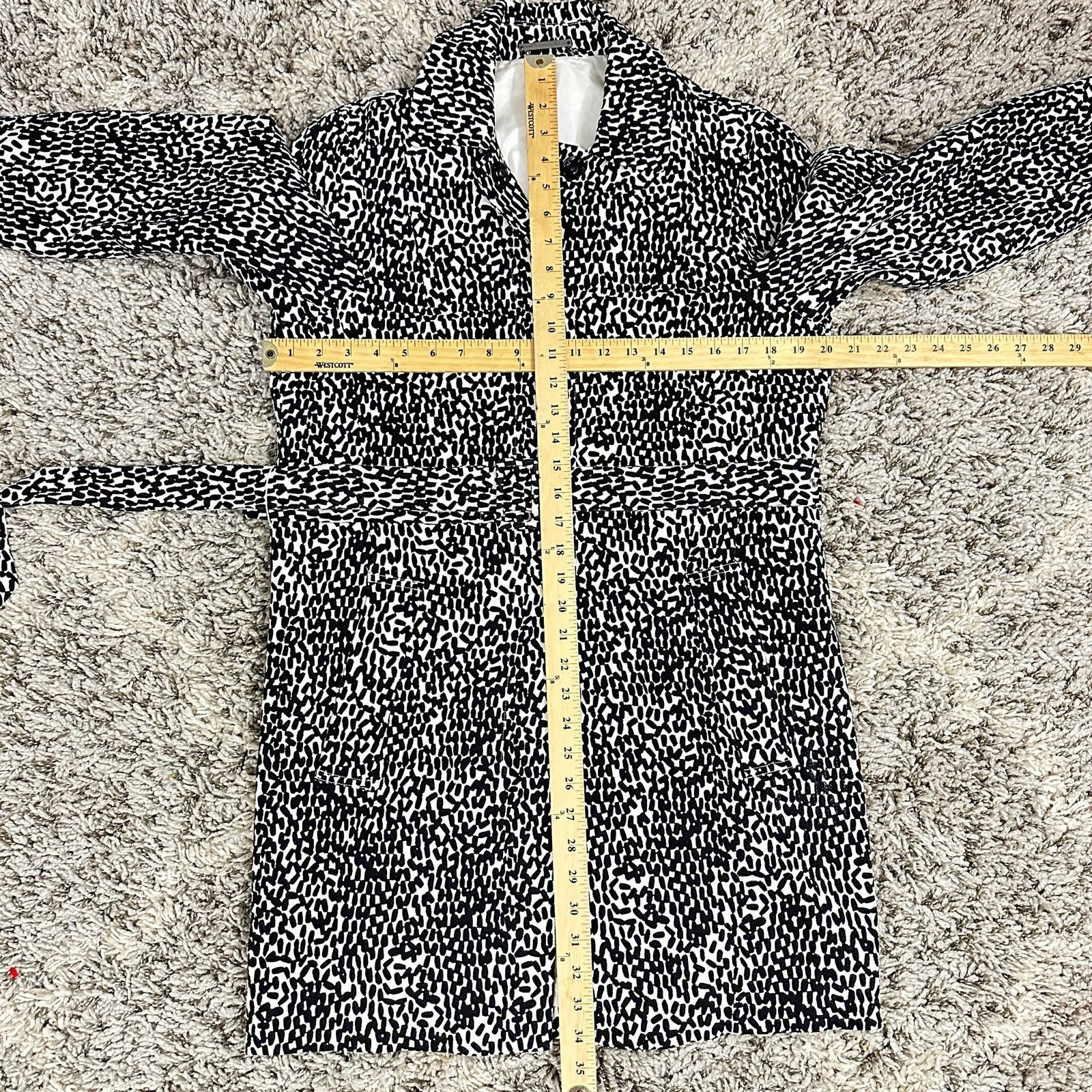 Diane von Furstenberg Diane Von Fursternburg Black White Lennon Belt Trench Coat 6 Size M / US 6-8 / IT 42-44 - 15 Thumbnail