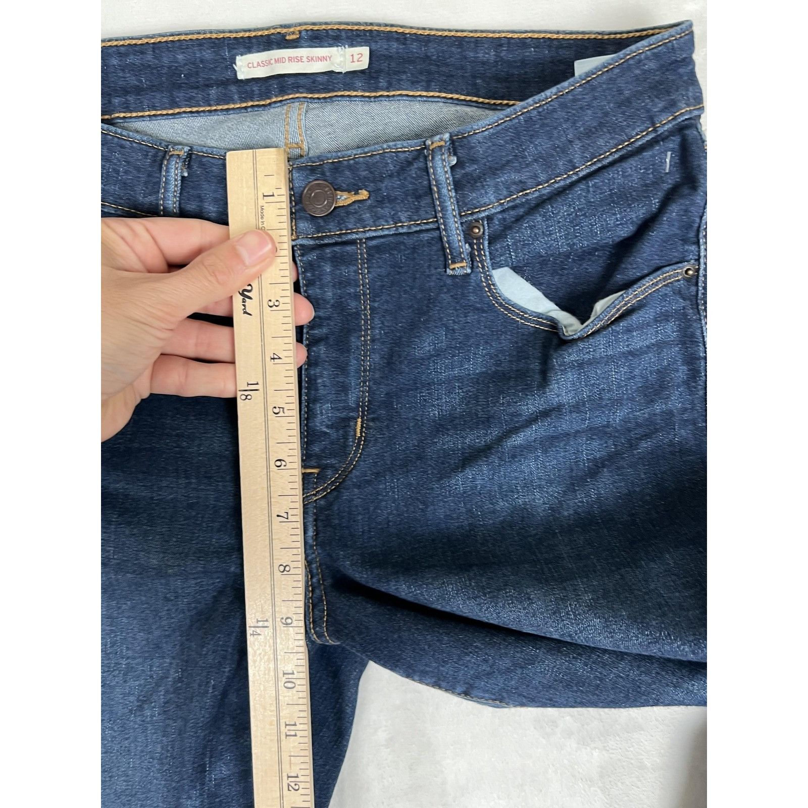 Levi's Levi's Jeans Womens 12 Blue Classic Mid Rise Skinny Ankle Ra Size 32" / US 10 / IT 46 - 4 Thumbnail