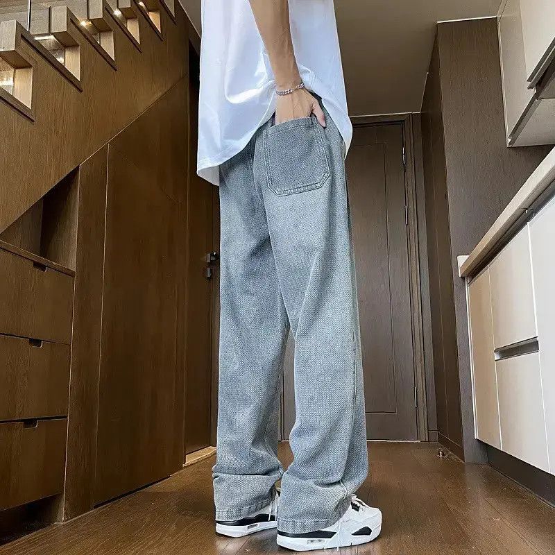 Japanese Brand Retro loose straight leg wide leg jeans Size US 32 / EU 48 - 3 Thumbnail